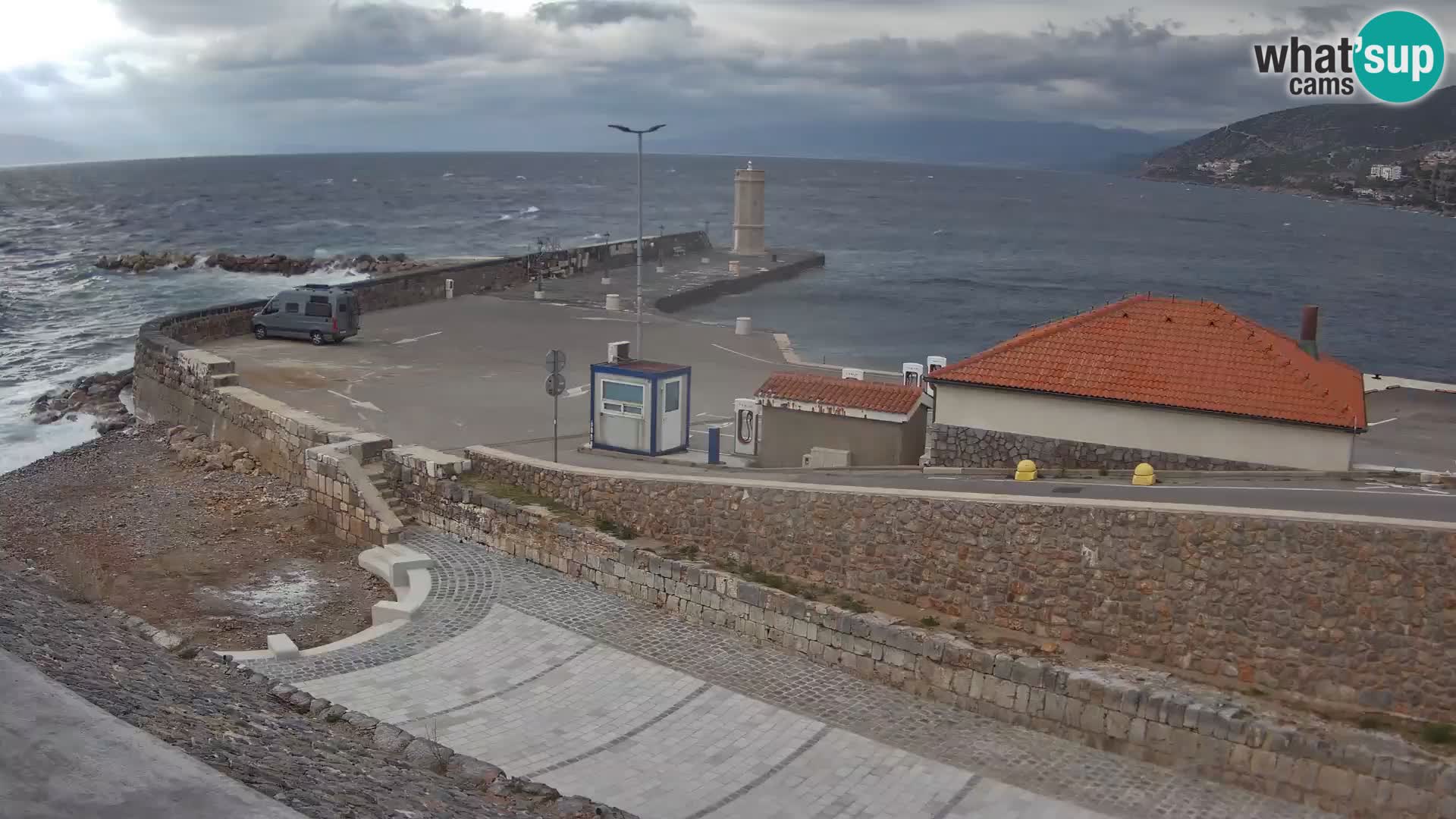 Senj Harbour Webcam – Breakwater & Lighthouse Live View