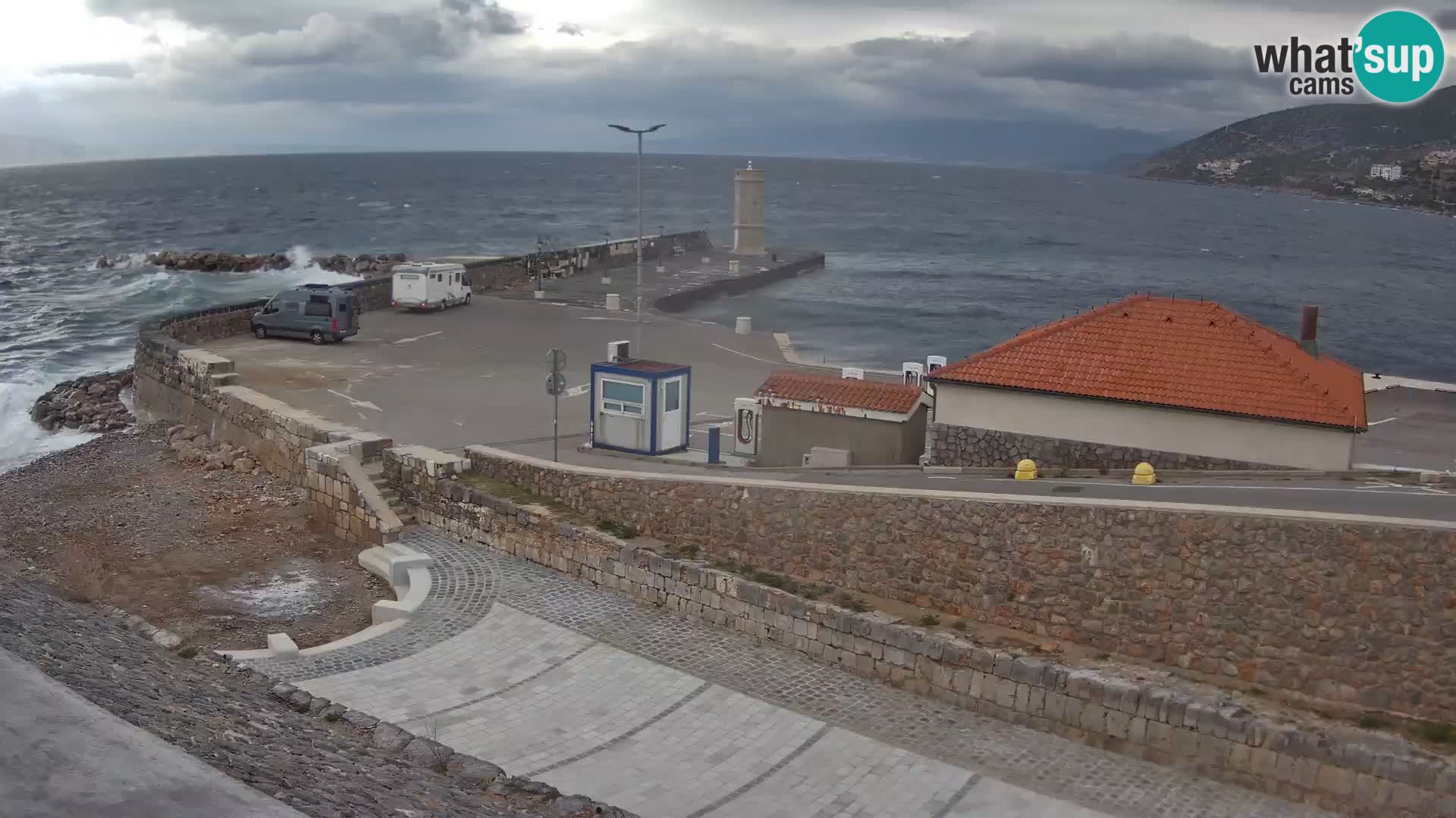 Senj Harbour Webcam – Breakwater & Lighthouse Live View