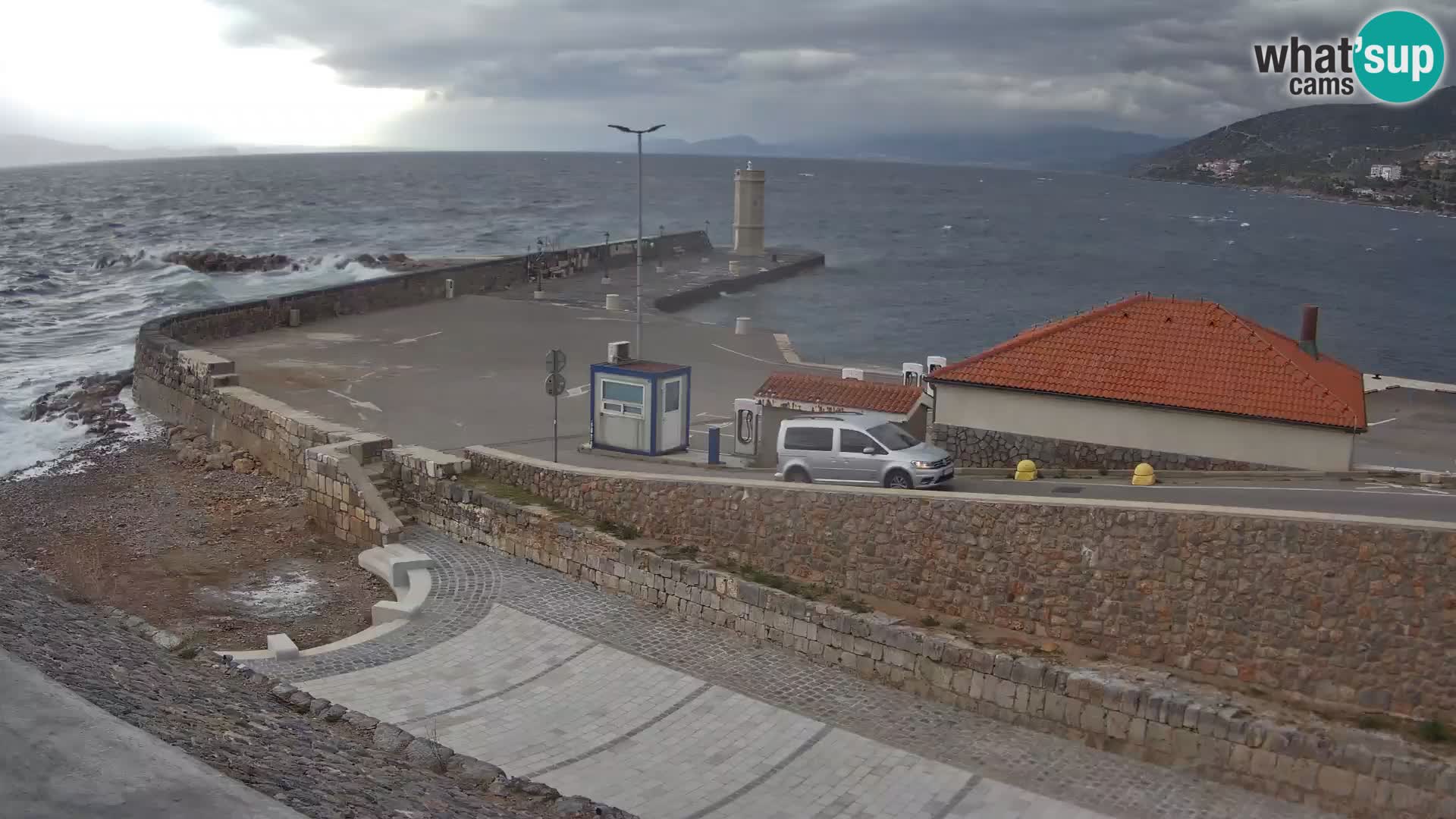 Senj Harbour Webcam – Breakwater & Lighthouse Live View