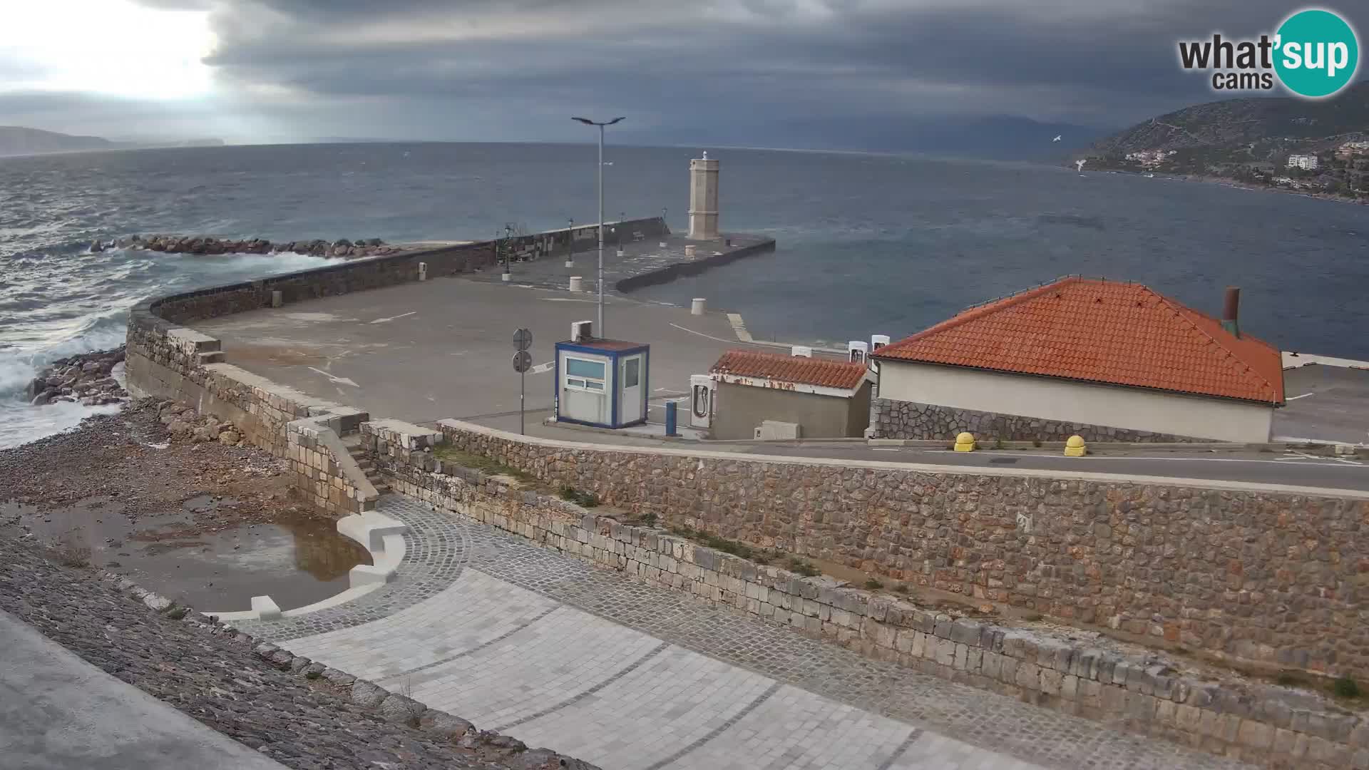 Senj Harbour Webcam – Breakwater & Lighthouse Live View