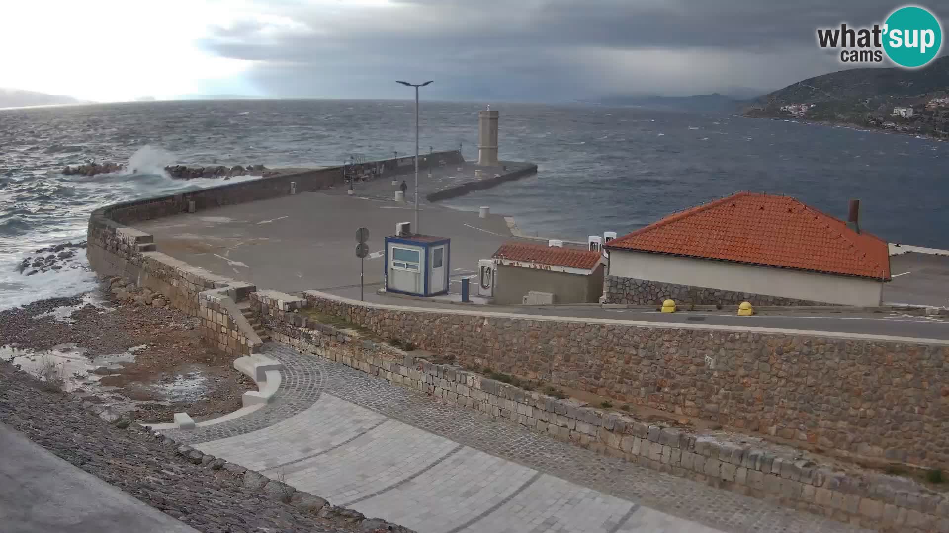 Senj Harbour Webcam – Breakwater & Lighthouse Live View