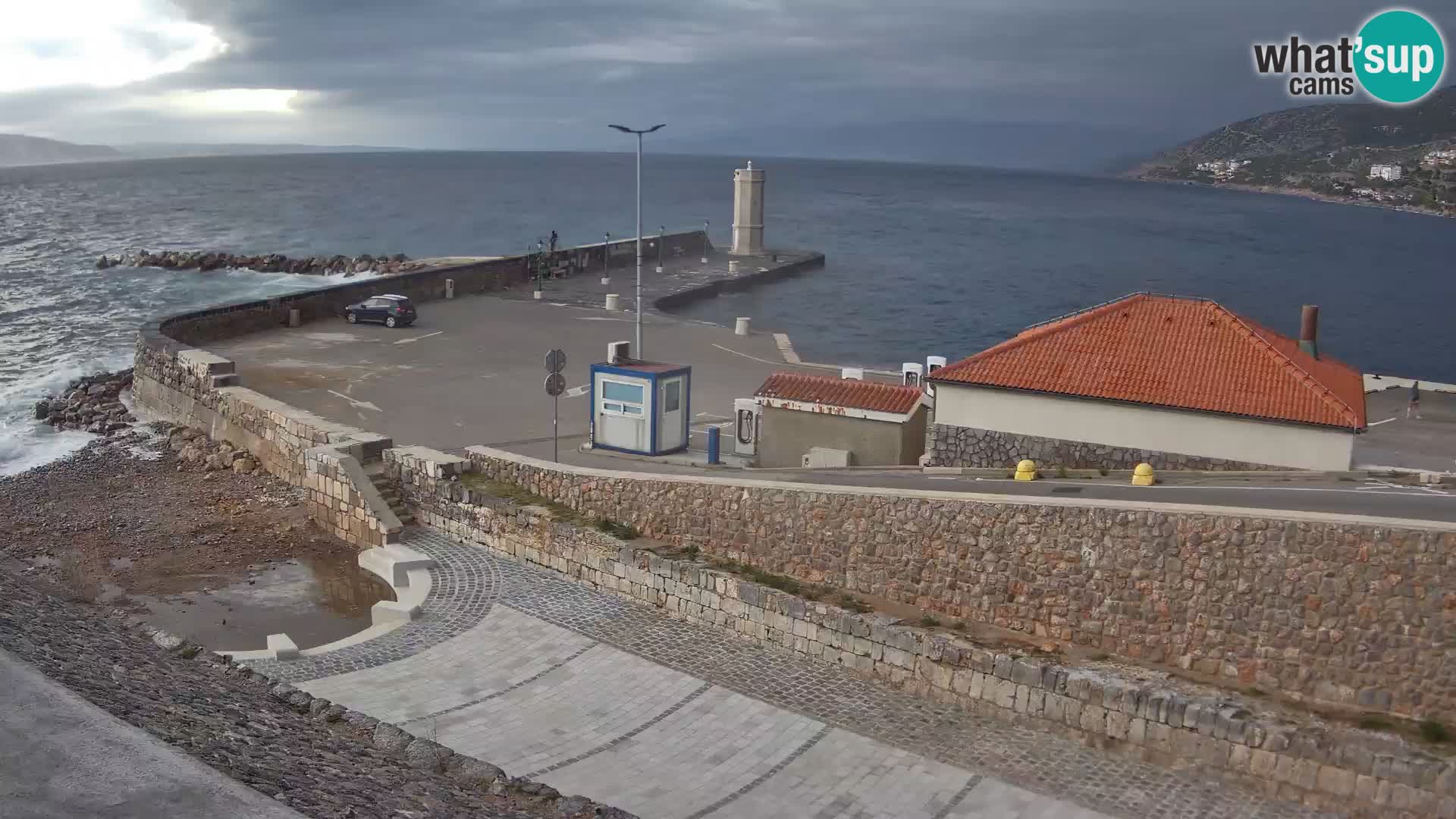 Senj Harbour Webcam – Breakwater & Lighthouse Live View