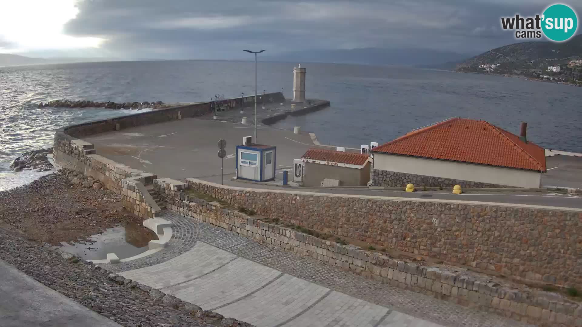 Senj Harbour Webcam – Breakwater & Lighthouse Live View