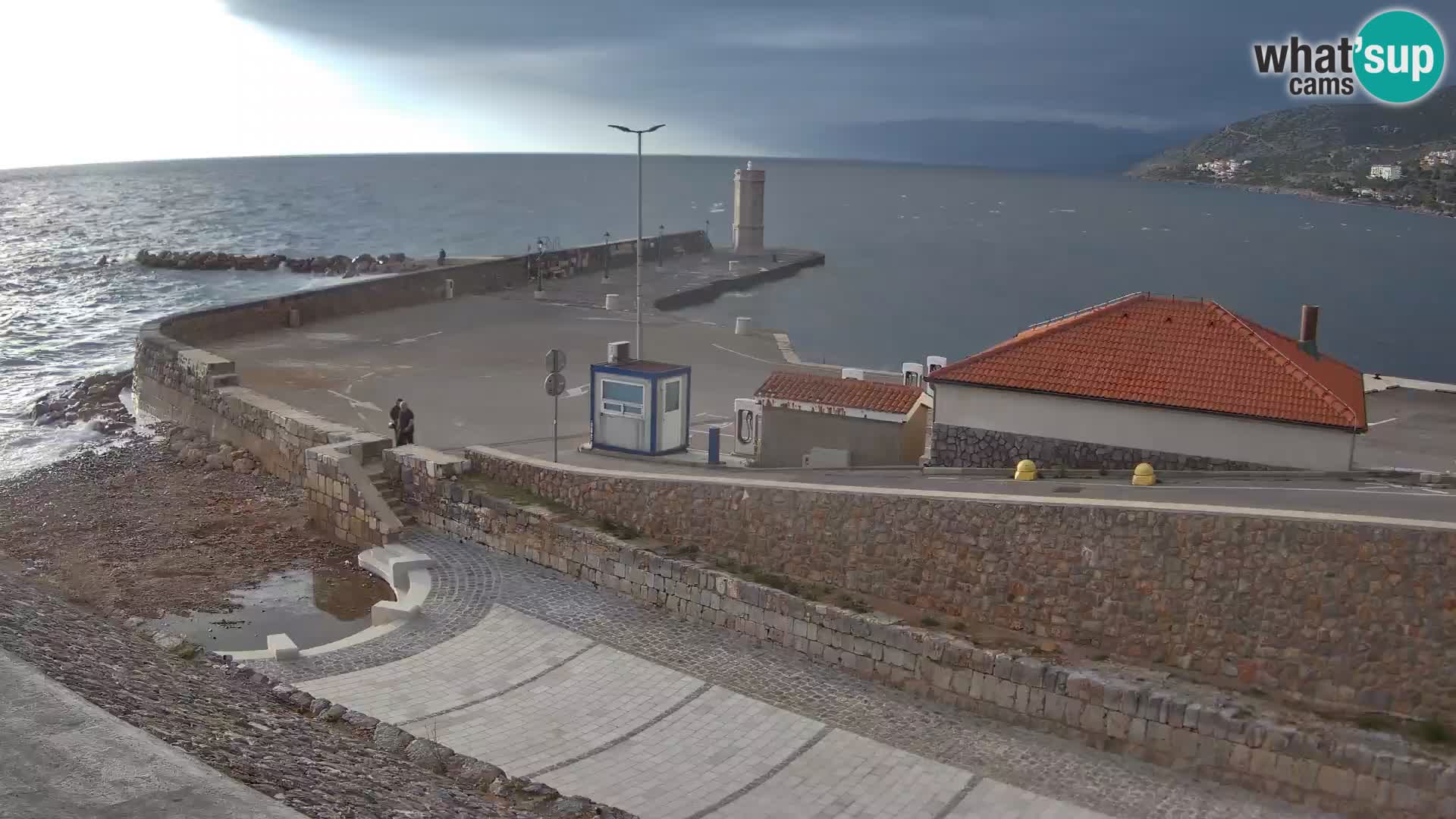 Senj Hafen Webcam – Wellenbrecher & Leuchtturm Liveblick