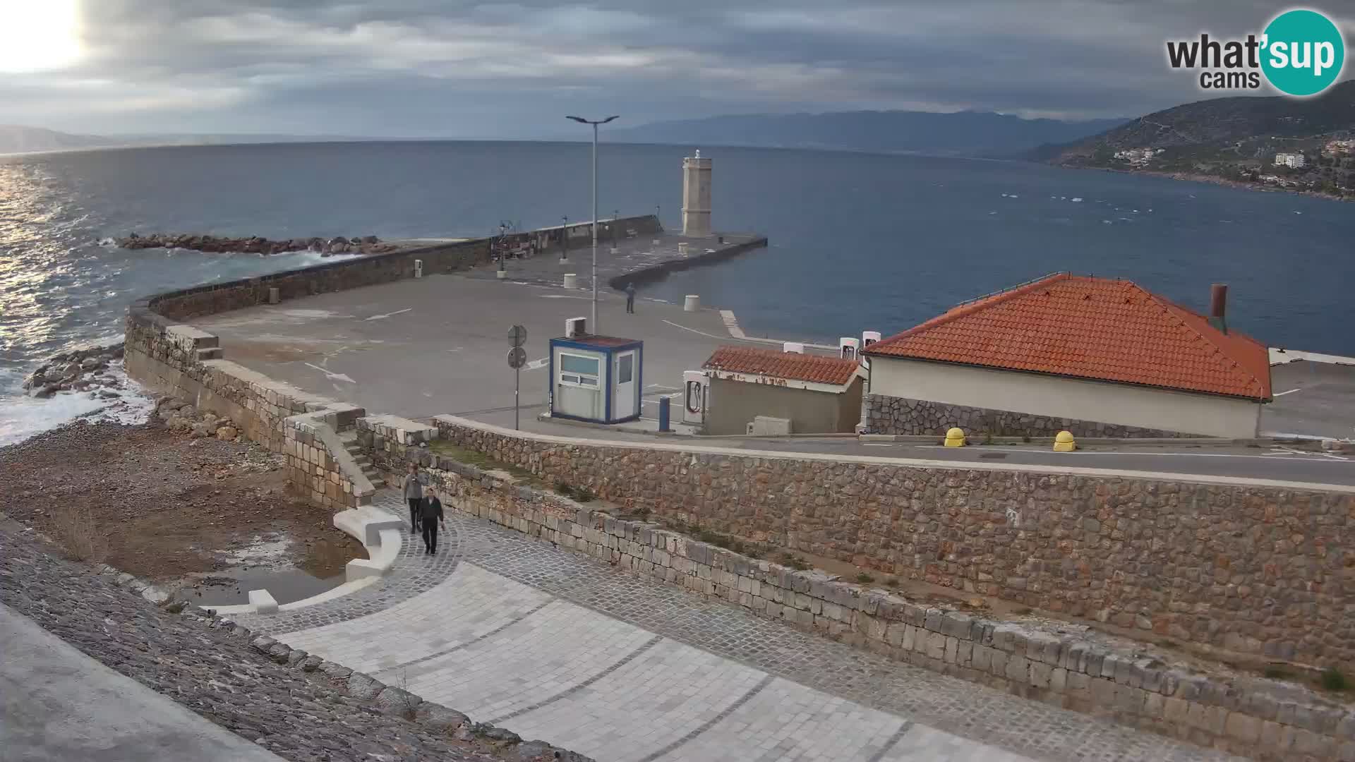 Senj Hafen Webcam – Wellenbrecher & Leuchtturm Liveblick