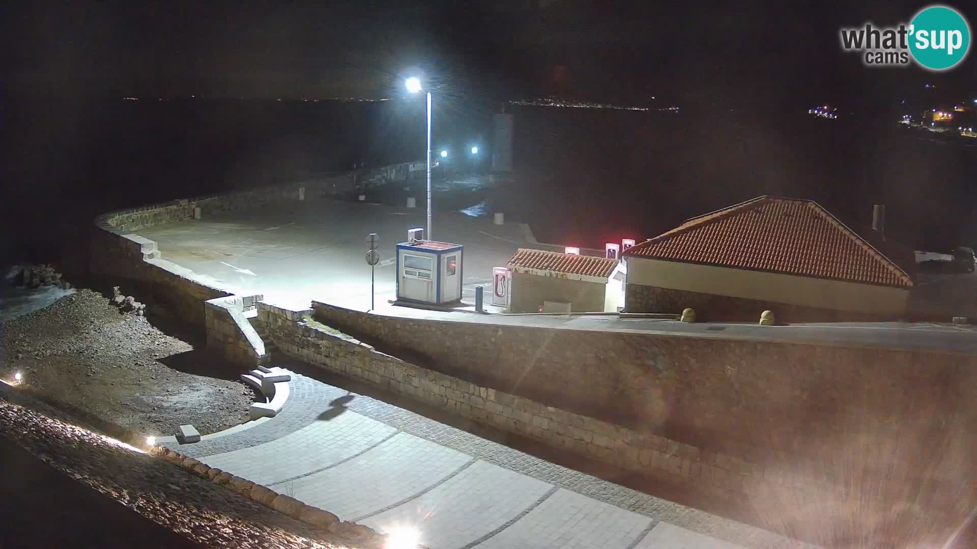 Webcam port de Senj – Vue sur la jetée et le phare