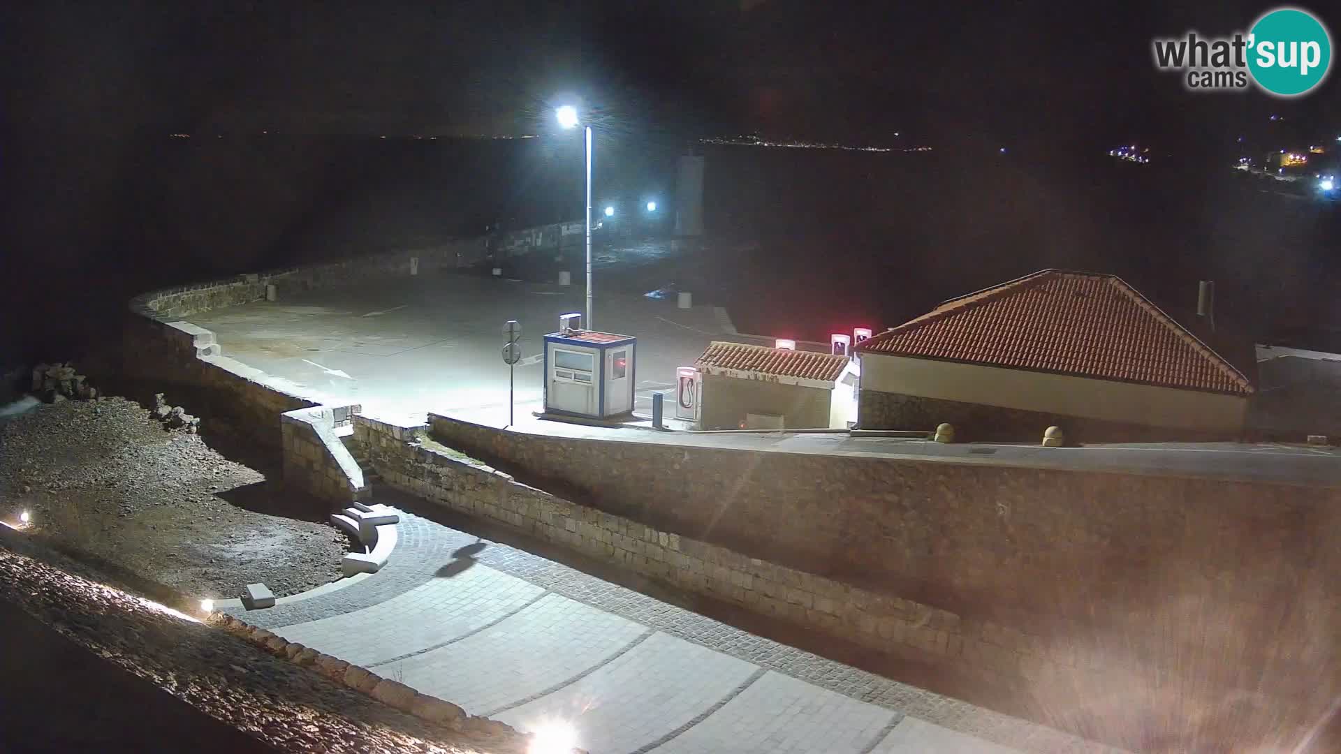 Webcam port de Senj – Vue sur la jetée et le phare