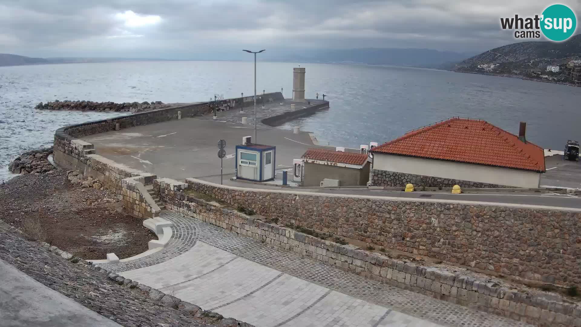 Webcam puerto de Senj – Rompeolas y faro en directo