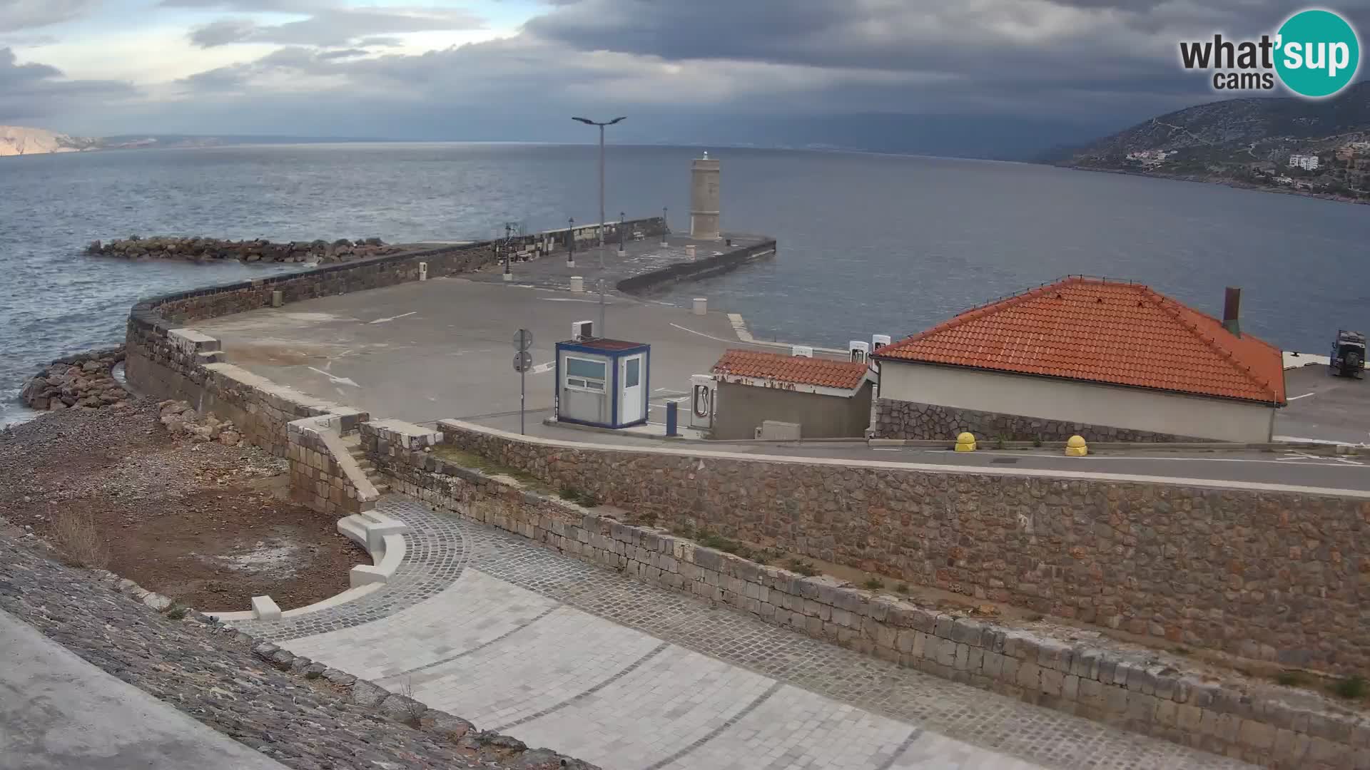 Senj Harbour Webcam – Breakwater & Lighthouse Live View