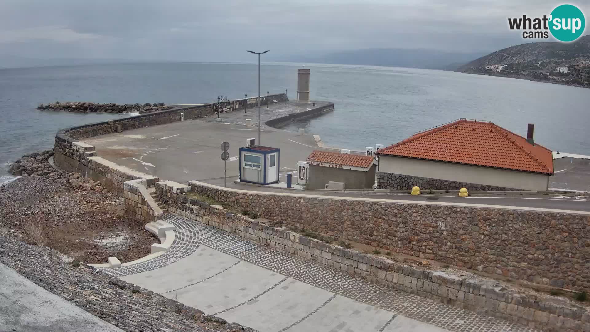 Senj Harbour Webcam – Breakwater & Lighthouse Live View