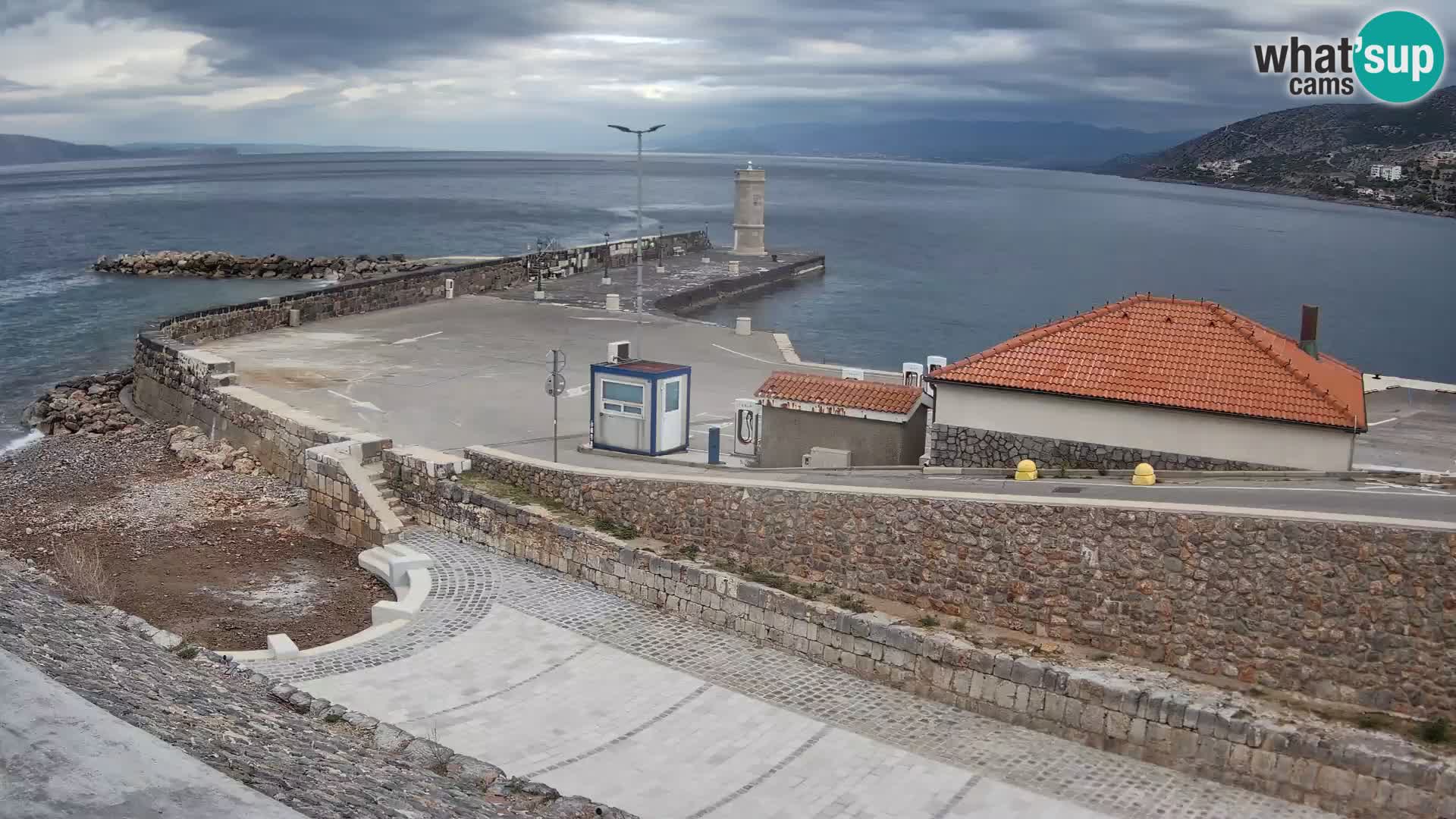 Senj Harbour Webcam – Breakwater & Lighthouse Live View