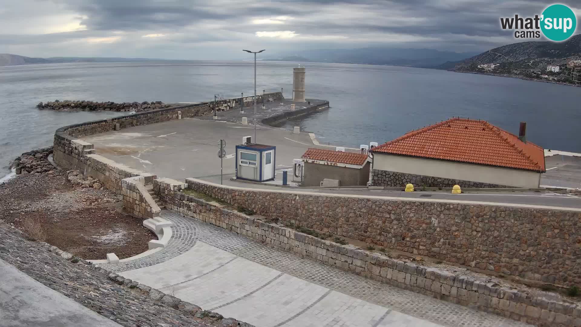 Senj Harbour Webcam – Breakwater & Lighthouse Live View