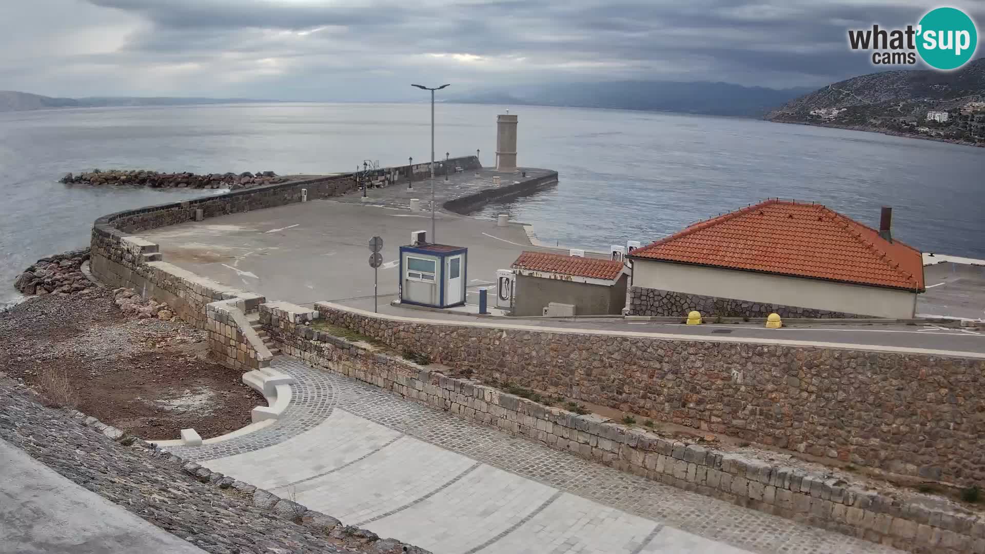 Web kamera Senj luka – Lukobran i svjetionik uživo