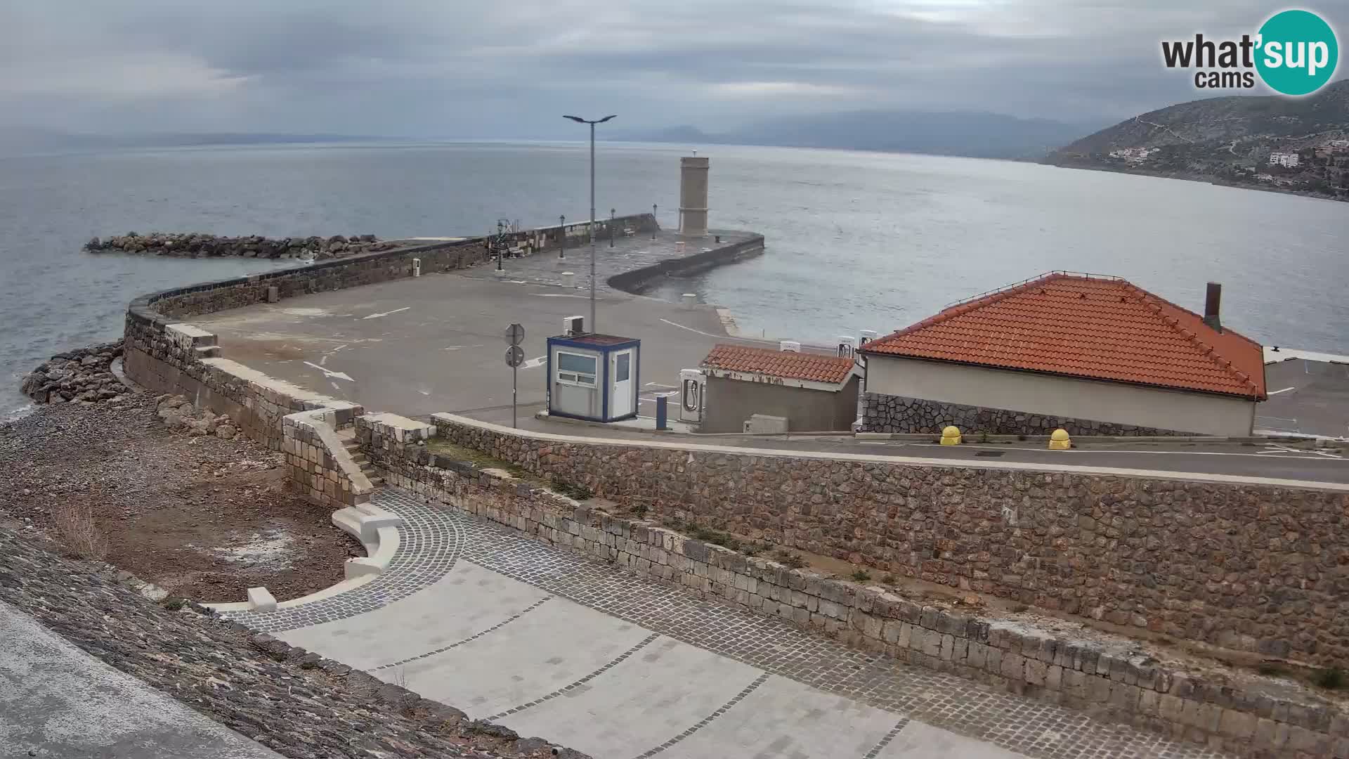 Senj Harbour Webcam – Breakwater & Lighthouse Live View