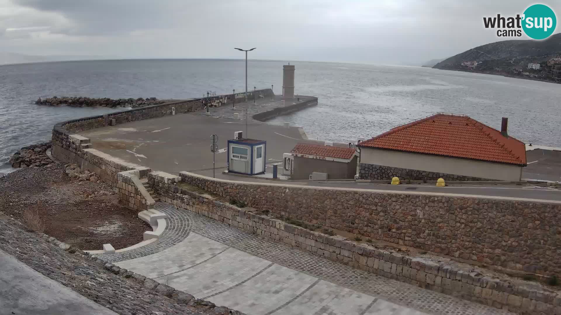 Webcam puerto de Senj – Rompeolas y faro en directo