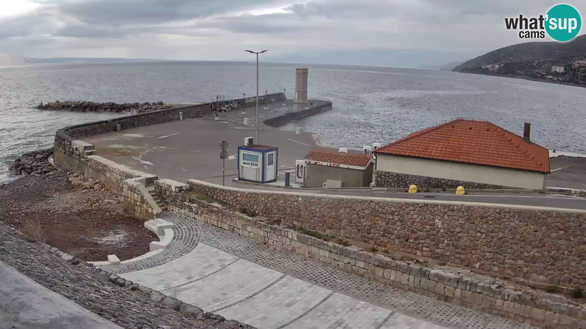 Senj Harbour Webcam – Breakwater & Lighthouse Live View