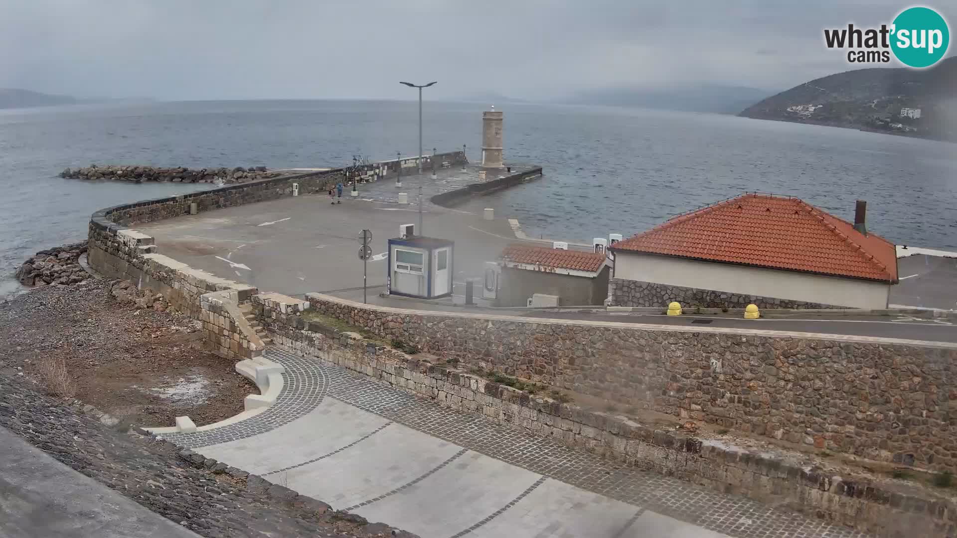 Senj Hafen Webcam – Wellenbrecher & Leuchtturm Liveblick