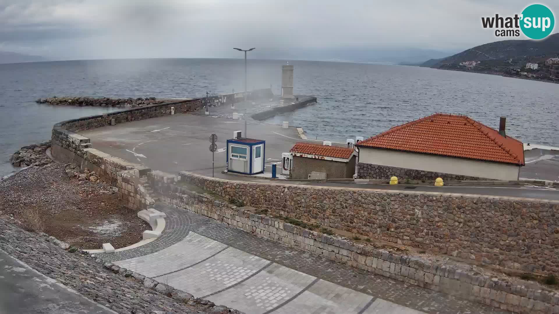 Senj Harbour Webcam – Breakwater & Lighthouse Live View
