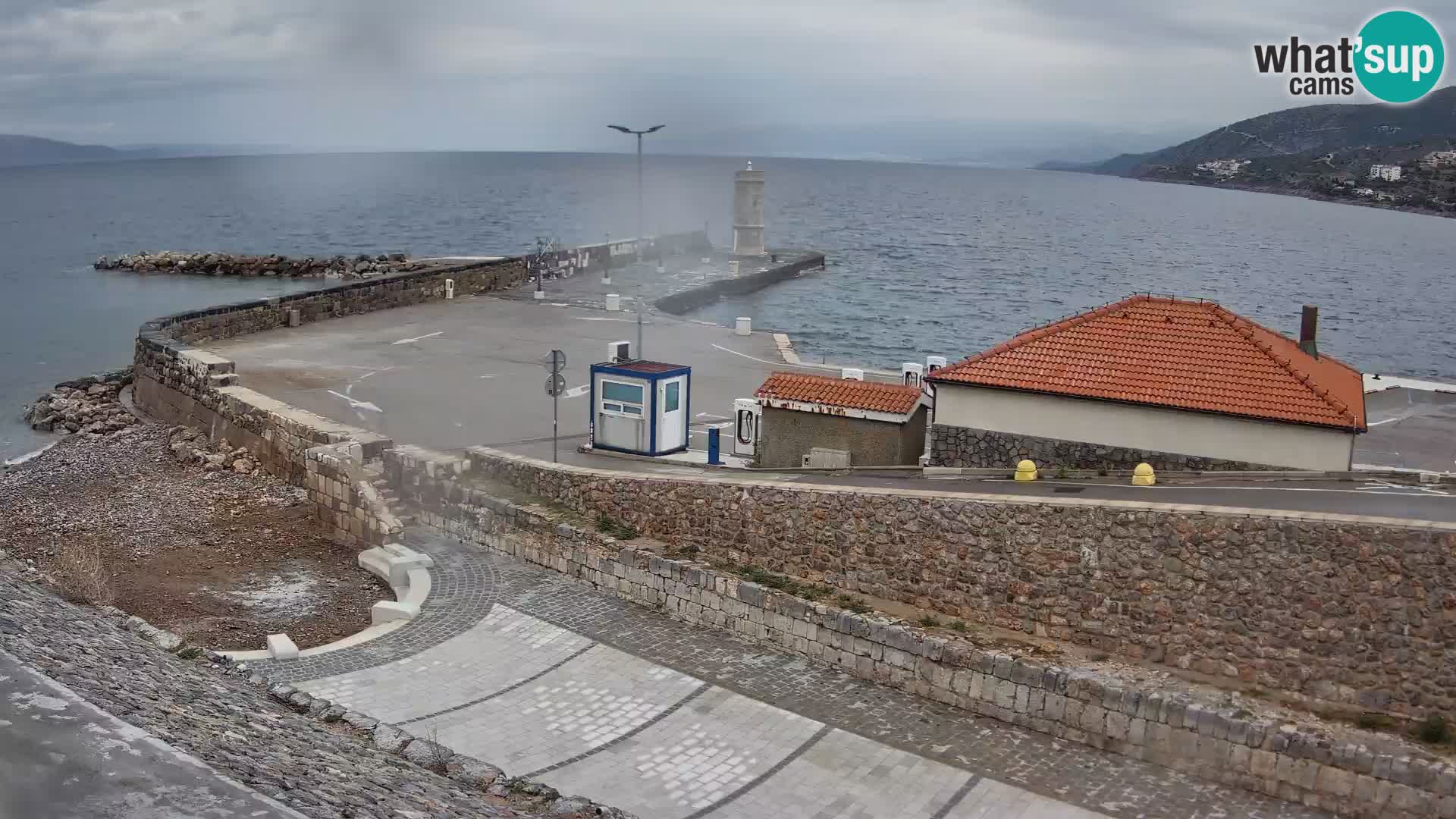Senj Harbour Webcam – Breakwater & Lighthouse Live View