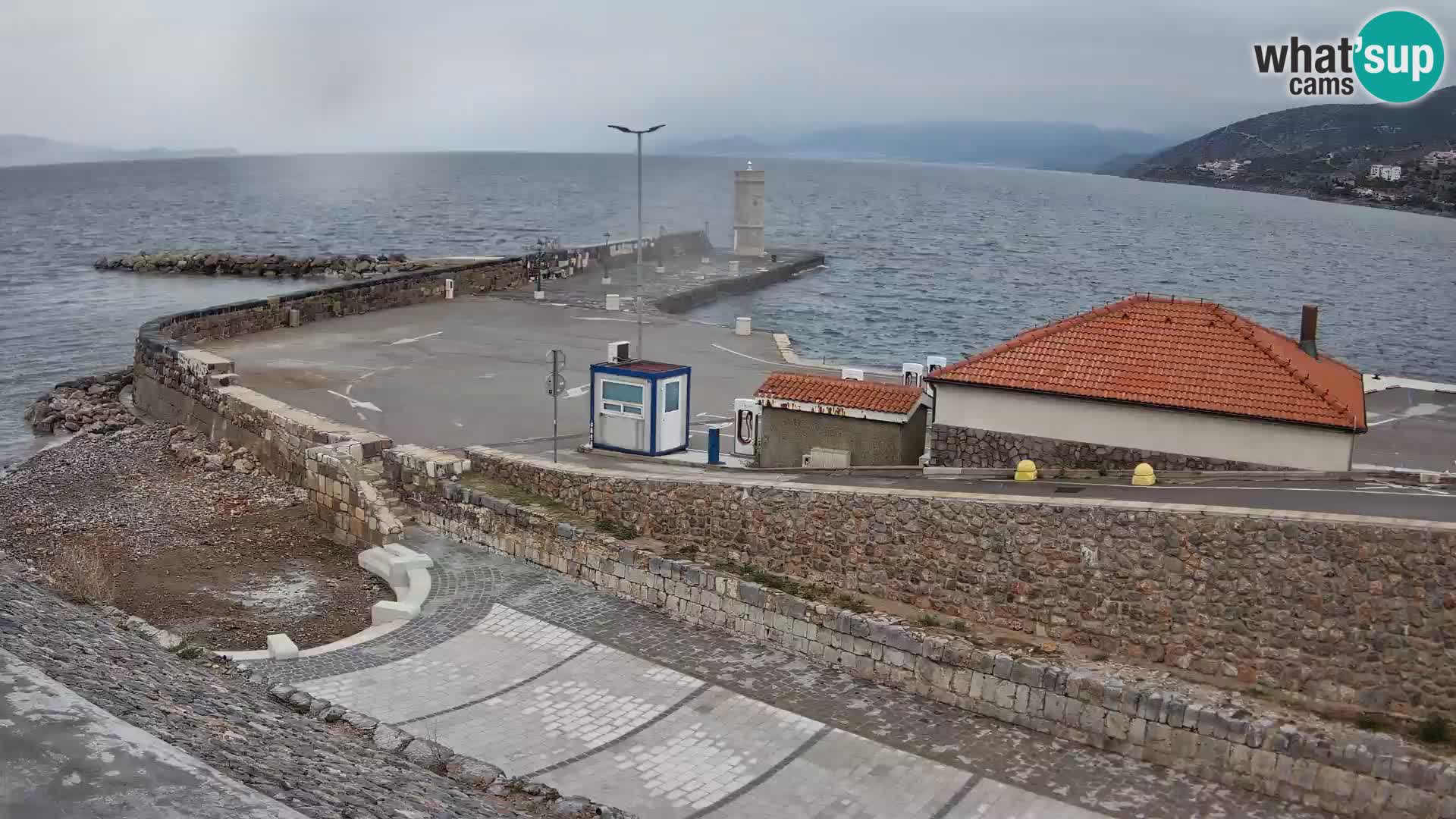 Webcam puerto de Senj – Rompeolas y faro en directo