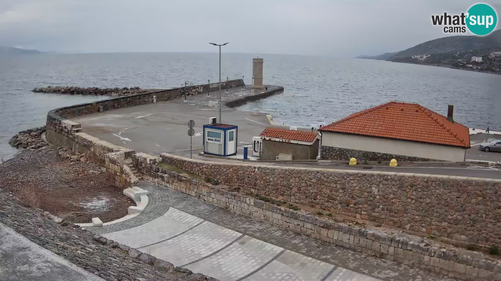 Webcam puerto de Senj – Rompeolas y faro en directo