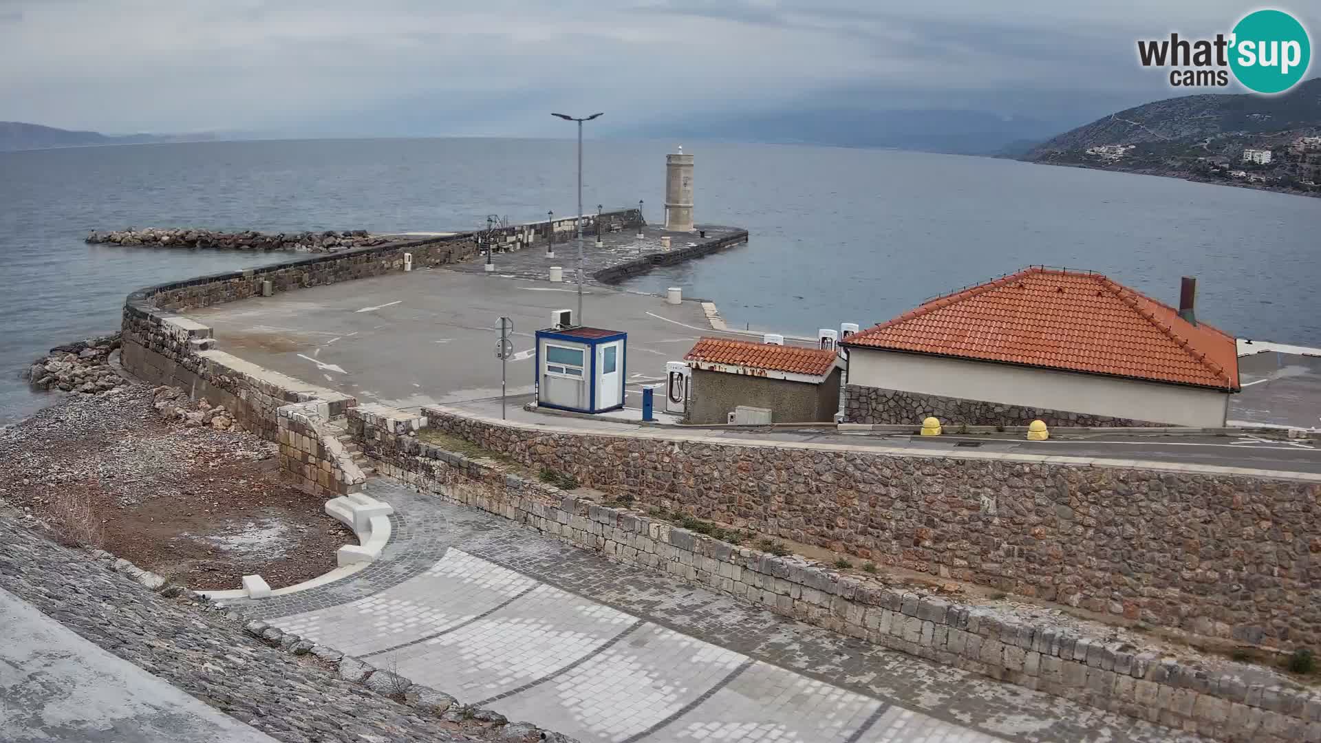 Webcam puerto de Senj – Rompeolas y faro en directo