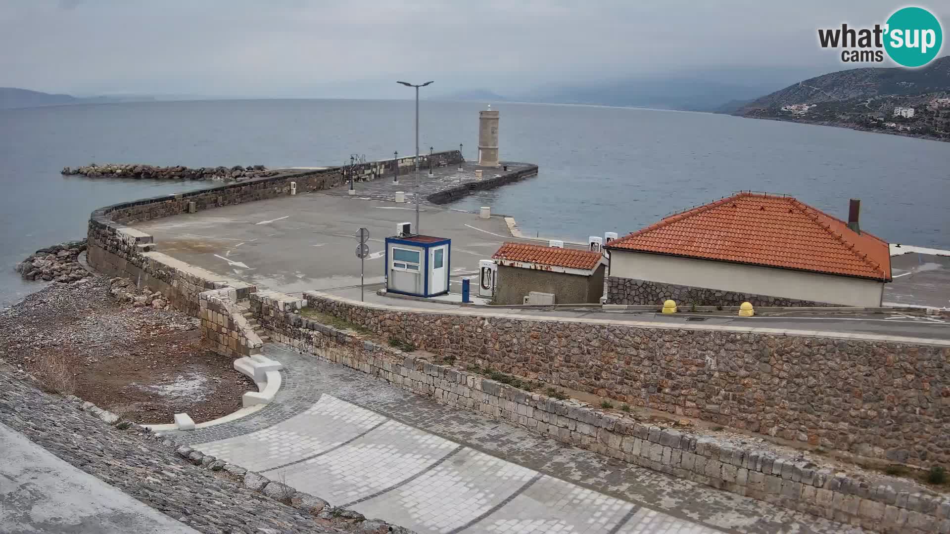 Senj Harbour Webcam – Breakwater & Lighthouse Live View