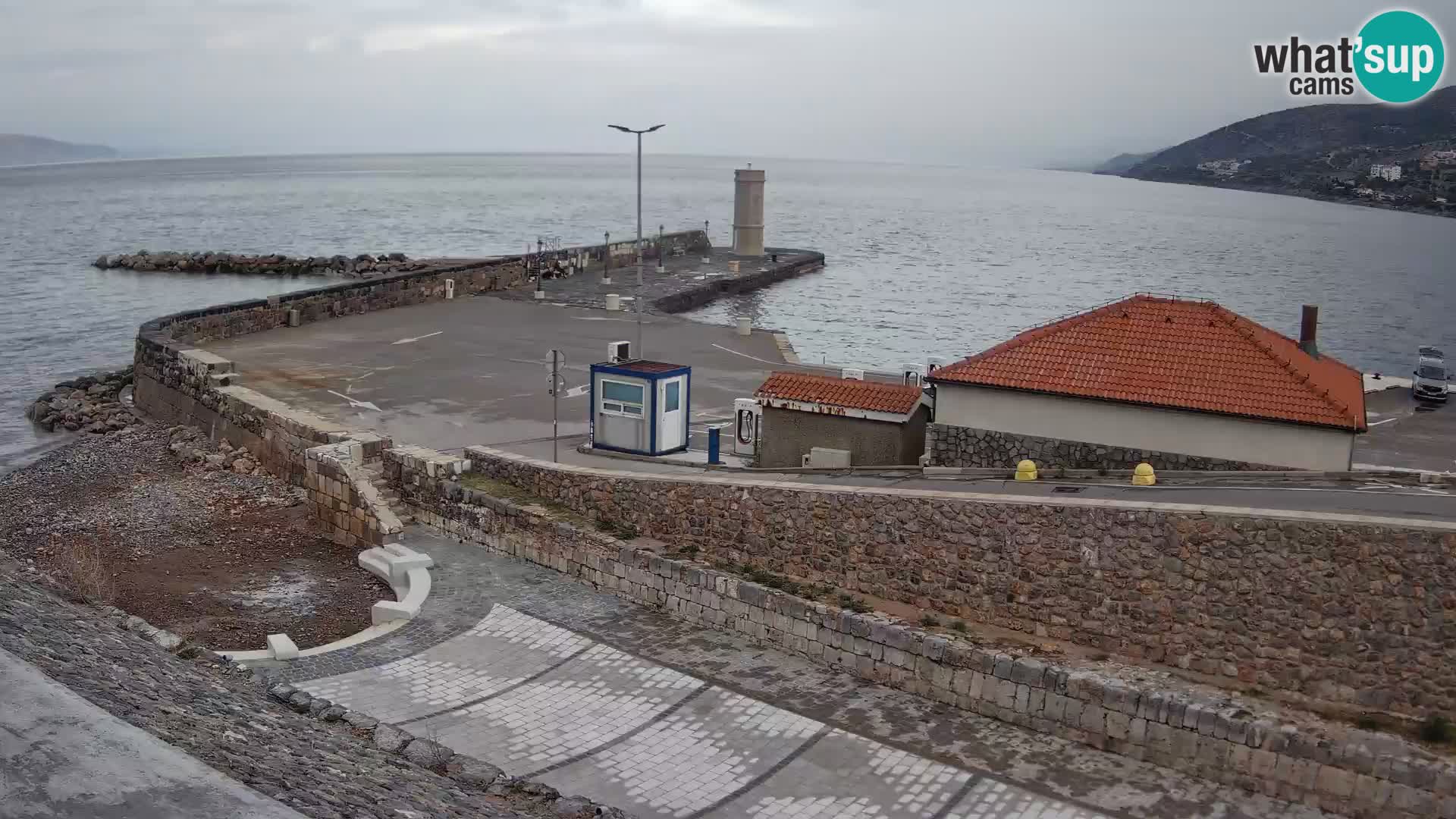 Webcam puerto de Senj – Rompeolas y faro en directo