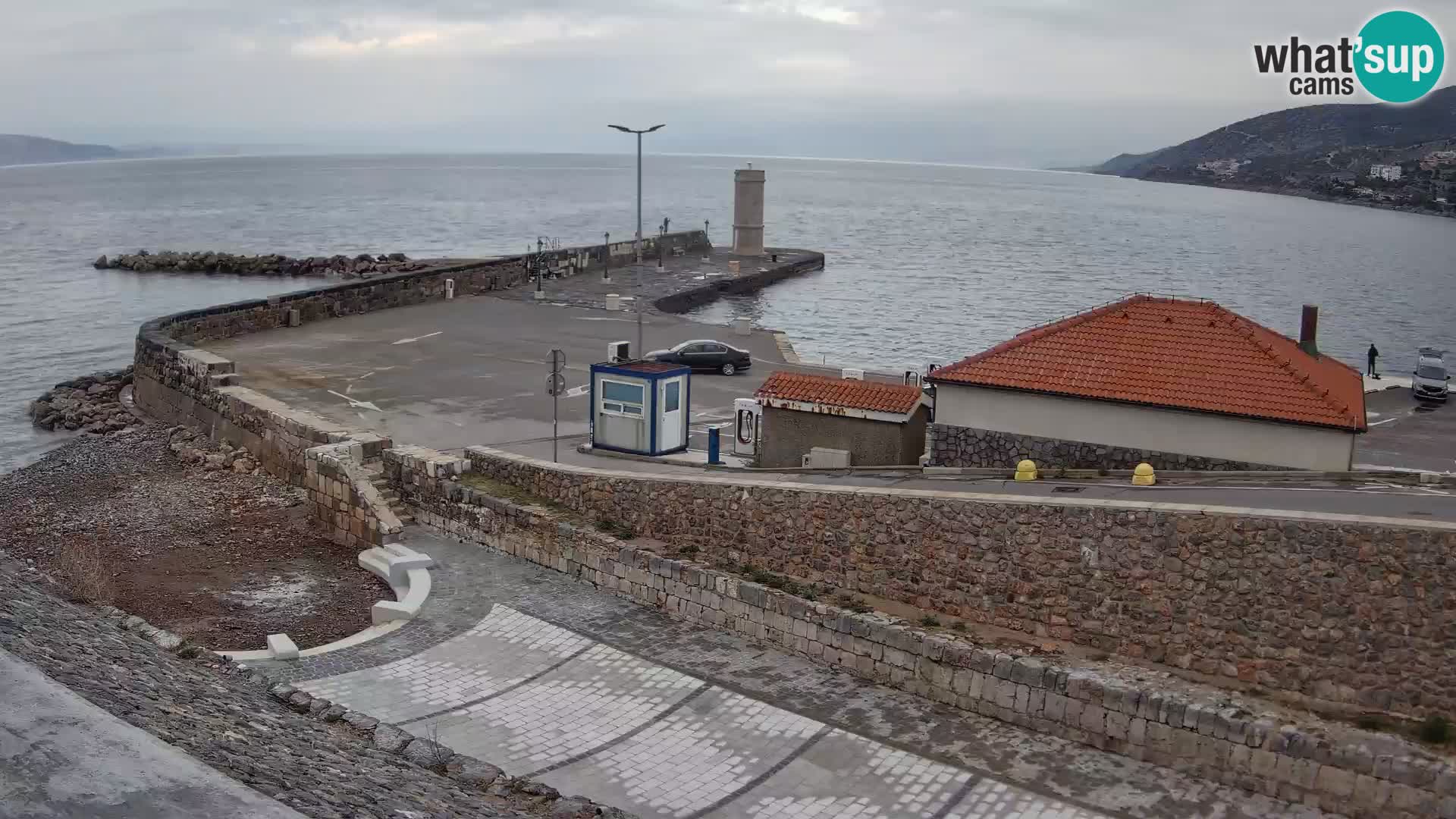 Senj Harbour Webcam – Breakwater & Lighthouse Live View