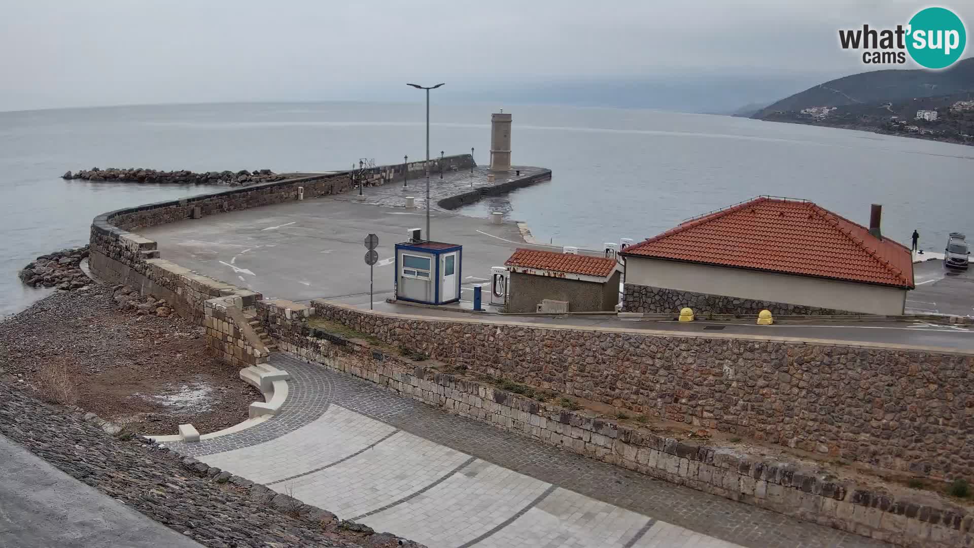 Webcam puerto de Senj – Rompeolas y faro en directo