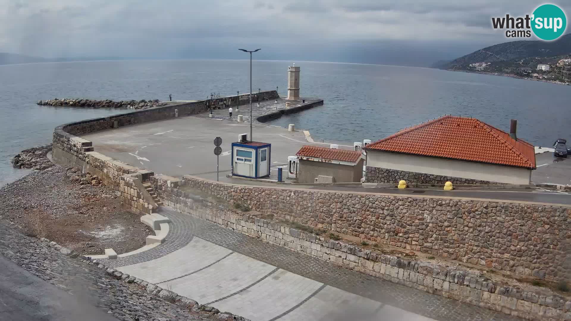 Senj Hafen Webcam – Wellenbrecher & Leuchtturm Liveblick
