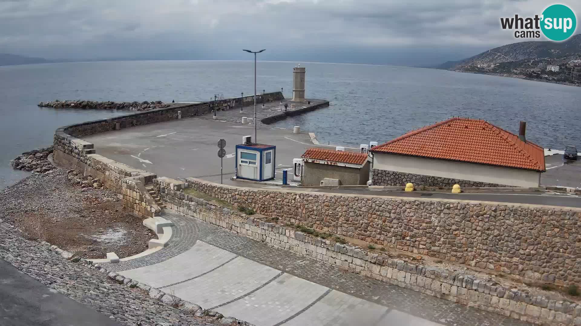 Web kamera Senj luka – Lukobran i svjetionik uživo