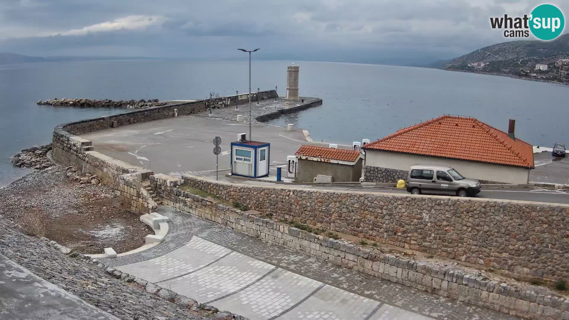 Webcam puerto de Senj – Rompeolas y faro en directo