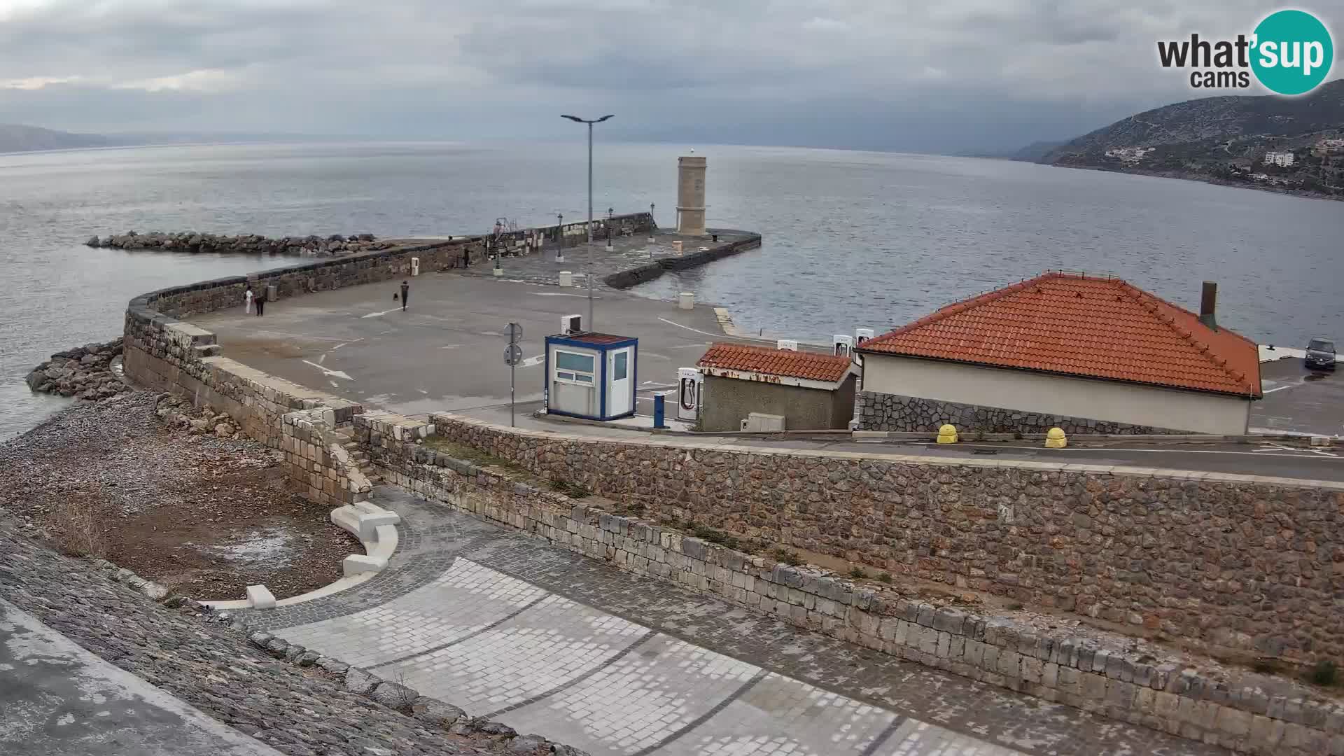 Senj Hafen Webcam – Wellenbrecher & Leuchtturm Liveblick