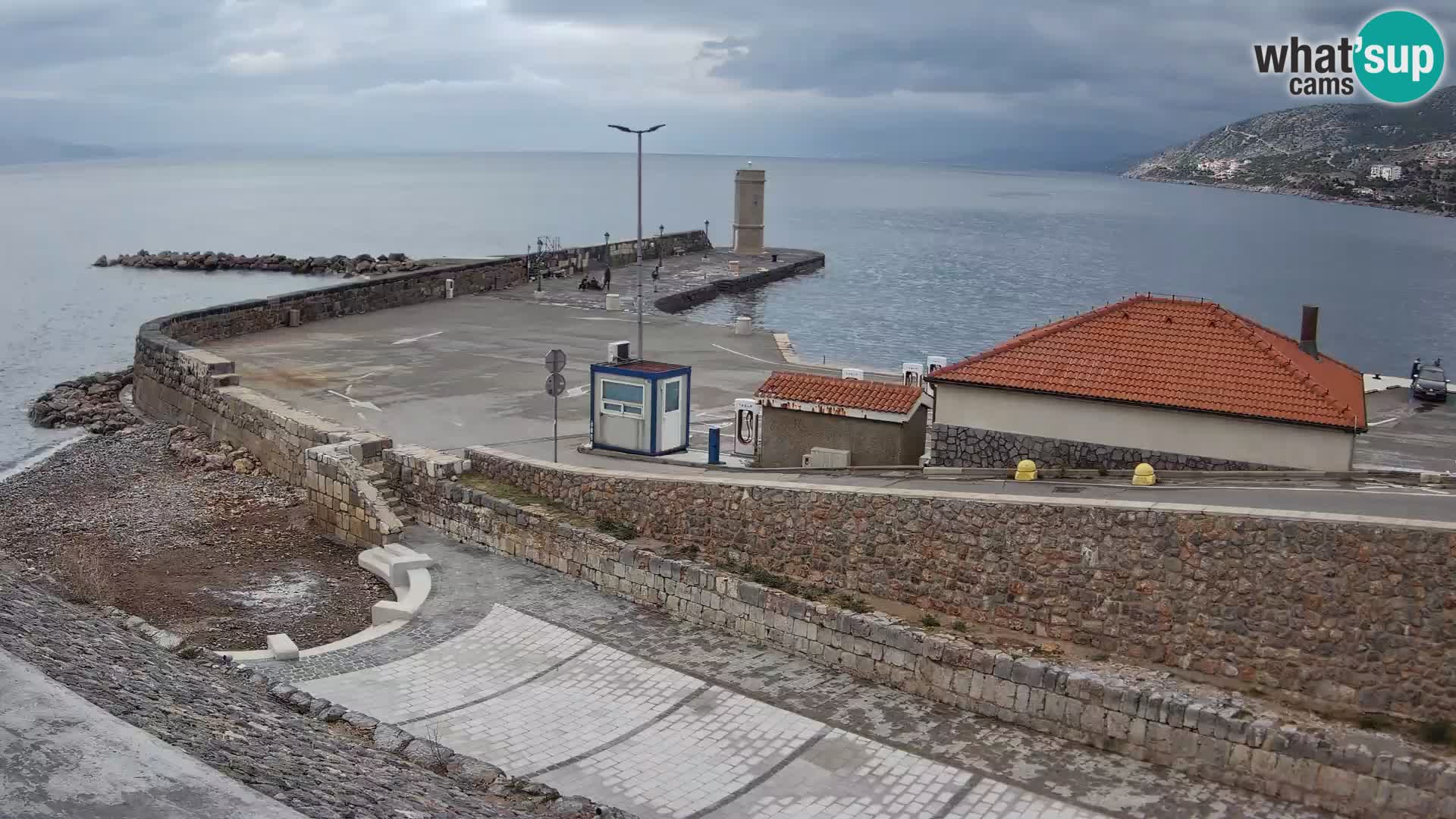 Senj Harbour Webcam – Breakwater & Lighthouse Live View