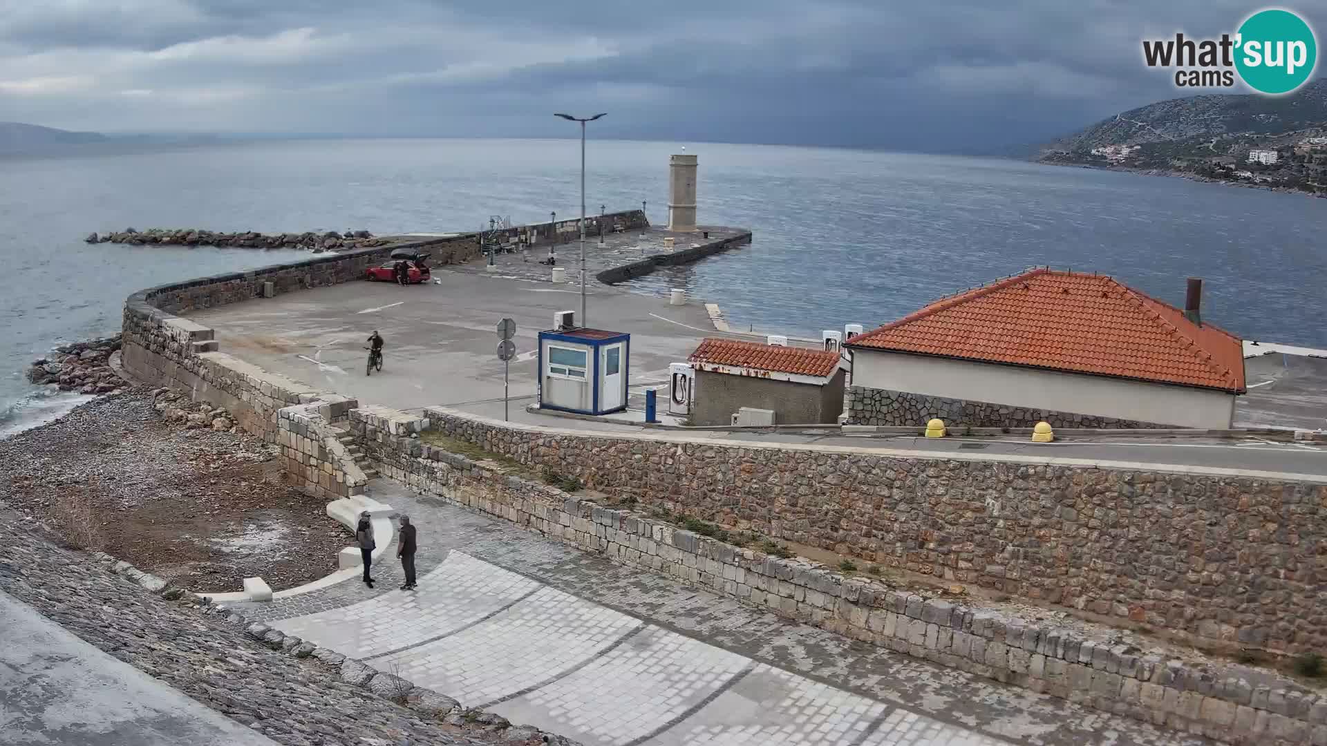 Senj Hafen Webcam – Wellenbrecher & Leuchtturm Liveblick