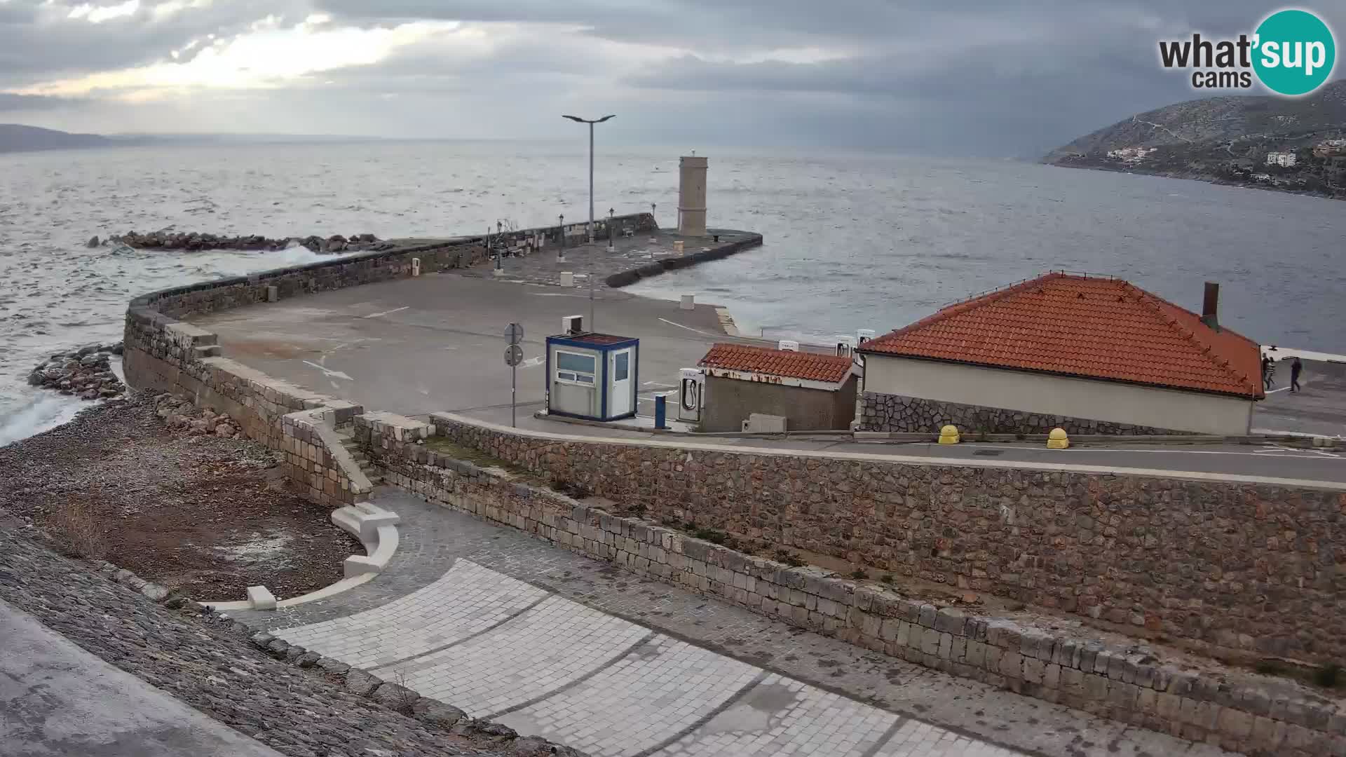Senj Harbour Webcam – Breakwater & Lighthouse Live View