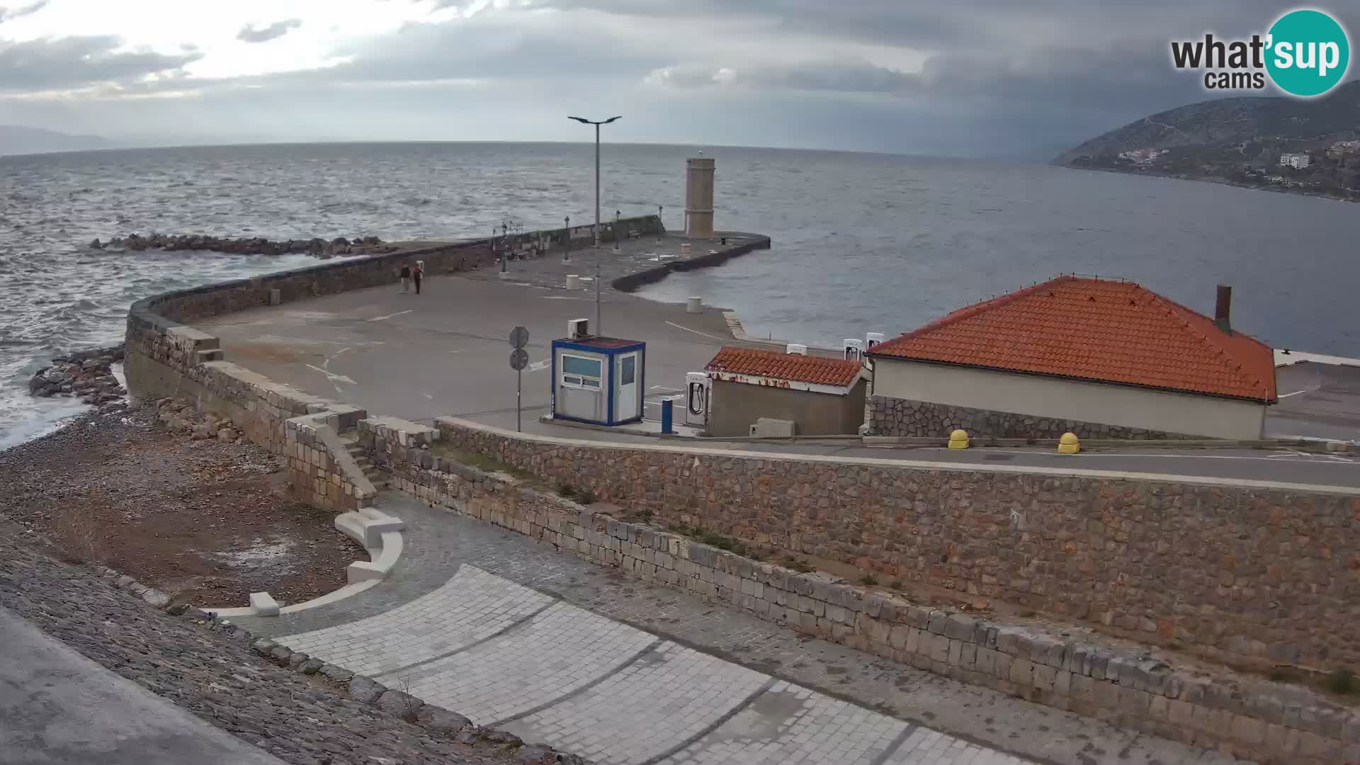 Webcam puerto de Senj – Rompeolas y faro en directo