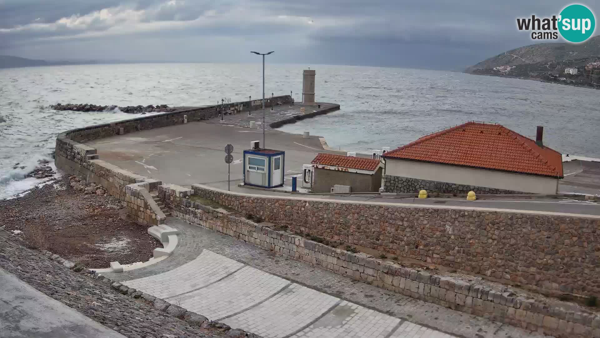 Web kamera Senj luka – Lukobran i svjetionik uživo