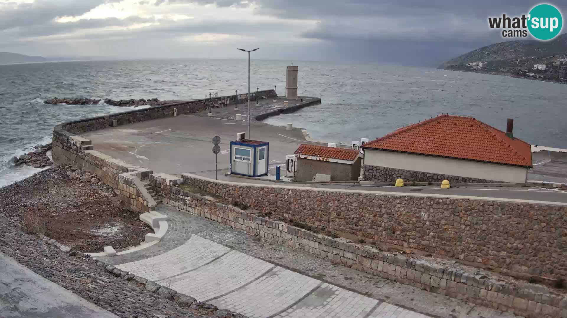 Senj Harbour Webcam – Breakwater & Lighthouse Live View