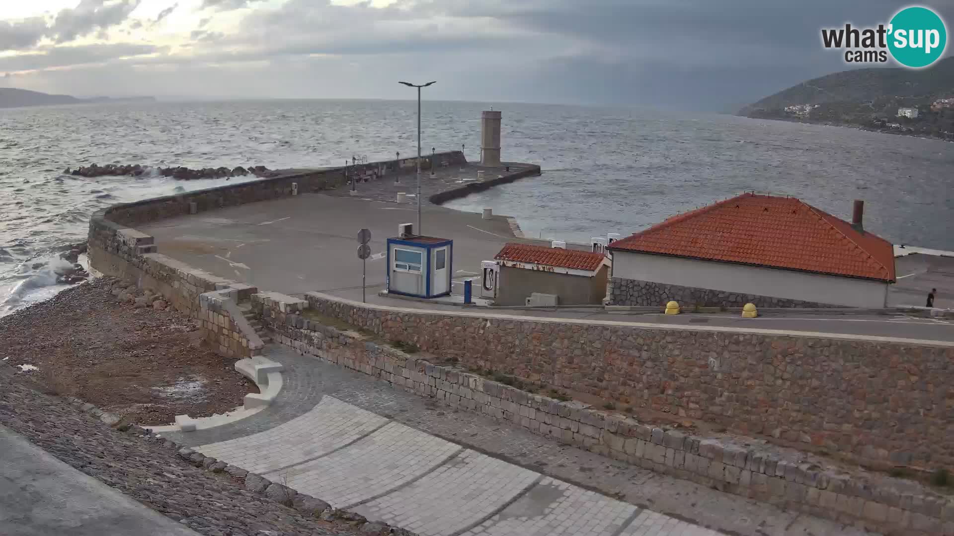 Senj Harbour Webcam – Breakwater & Lighthouse Live View