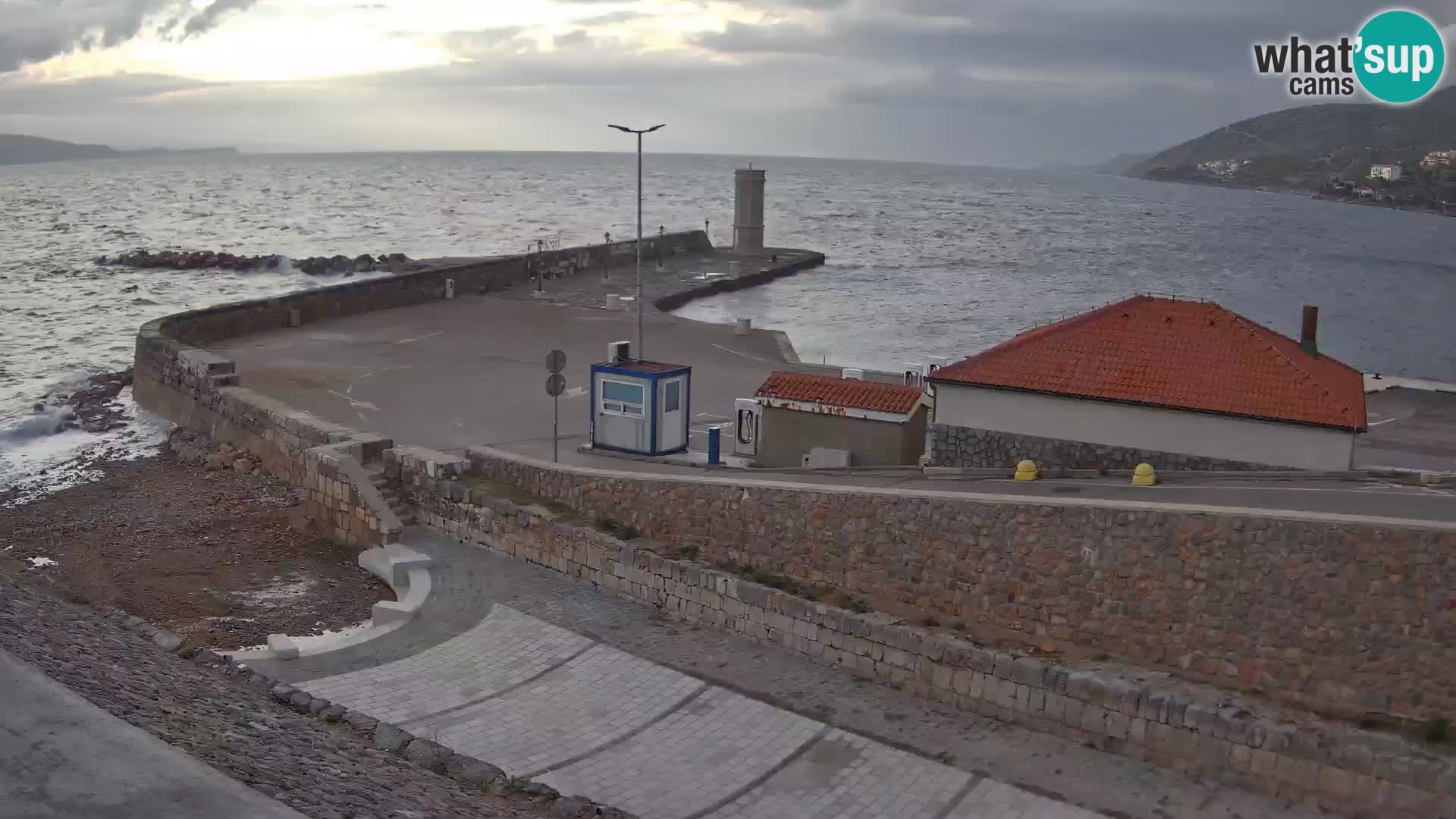 Senj Harbour Webcam – Breakwater & Lighthouse Live View