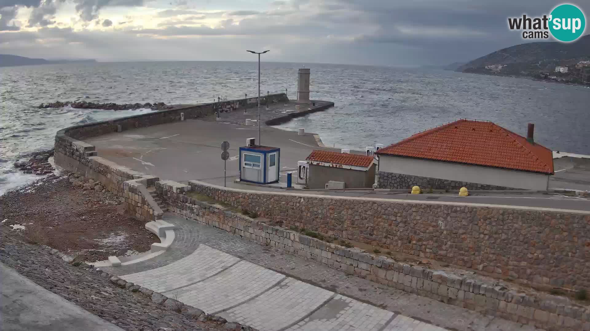 Senj Harbour Webcam – Breakwater & Lighthouse Live View