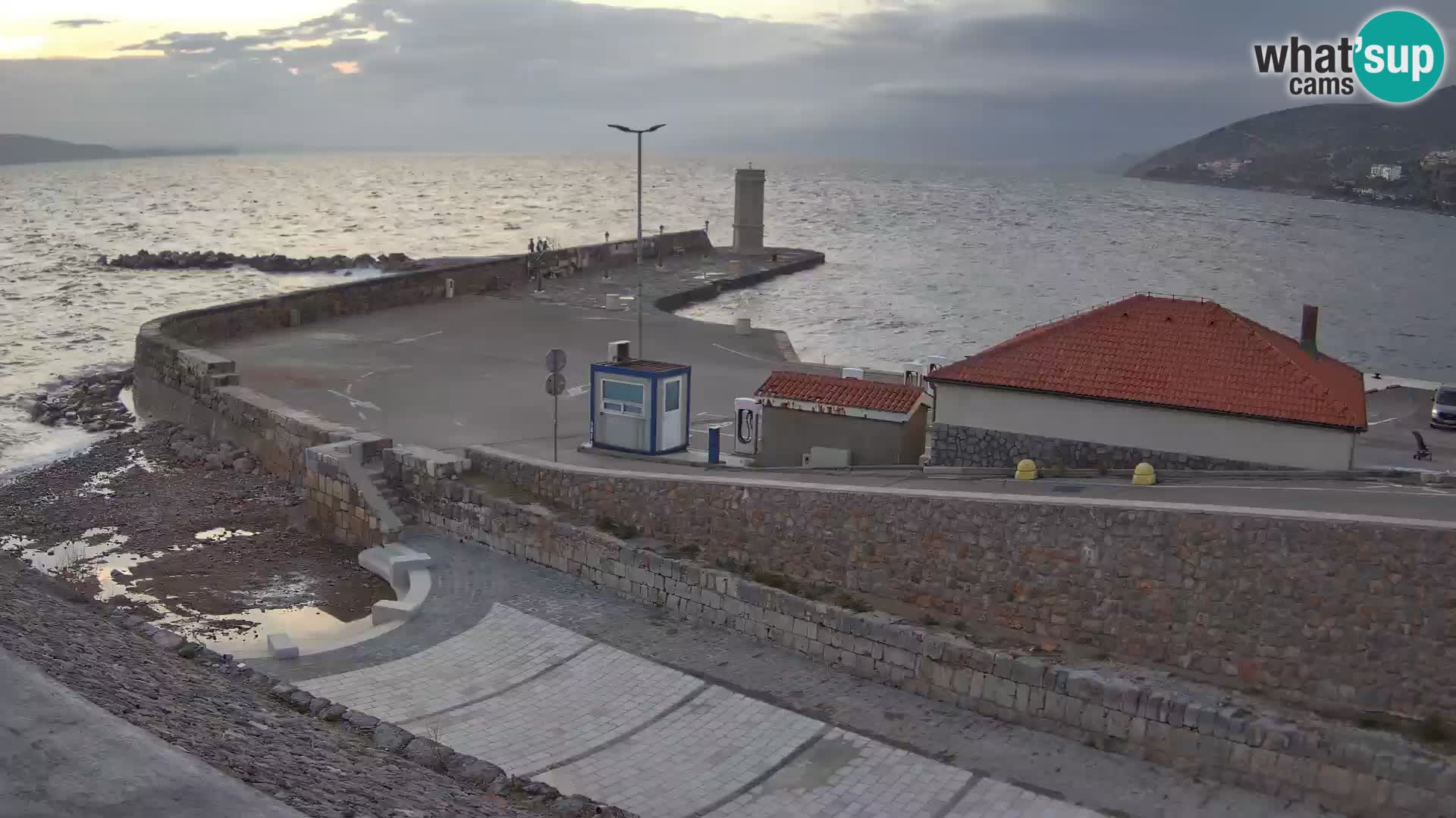 Senj Harbour Webcam – Breakwater & Lighthouse Live View