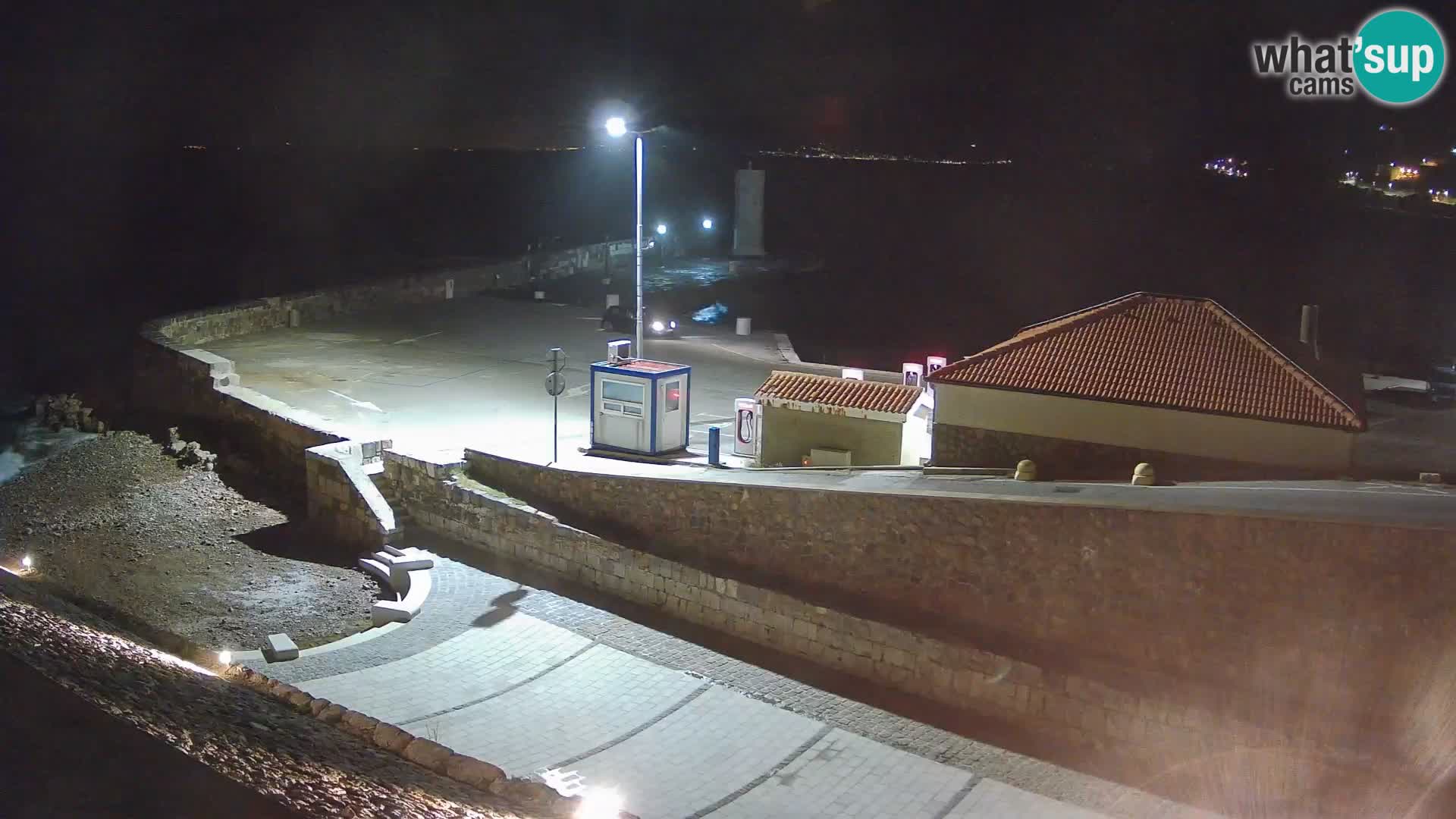 Senj Hafen Webcam – Wellenbrecher & Leuchtturm Liveblick