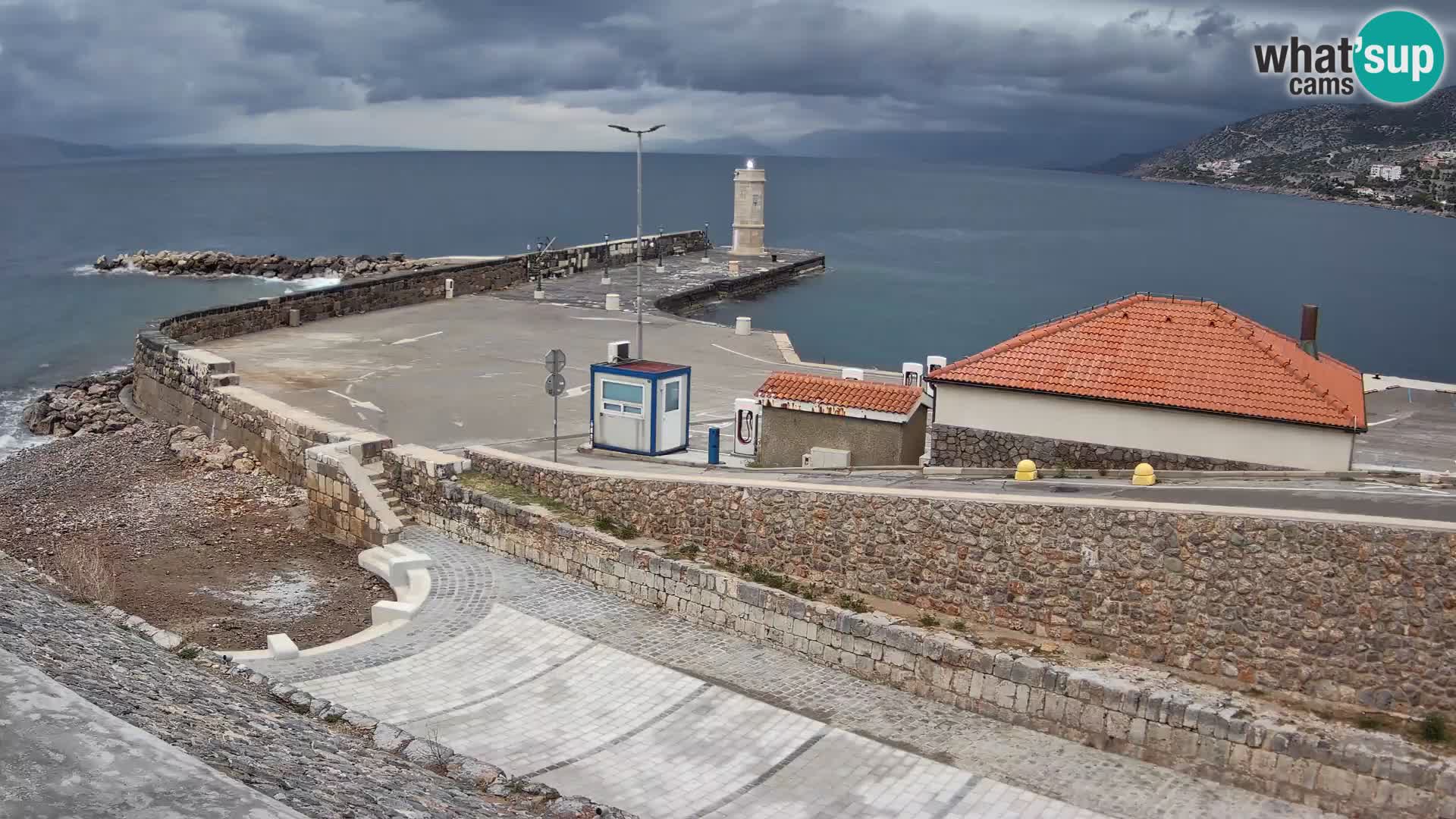 Senj Harbour Webcam – Breakwater & Lighthouse Live View