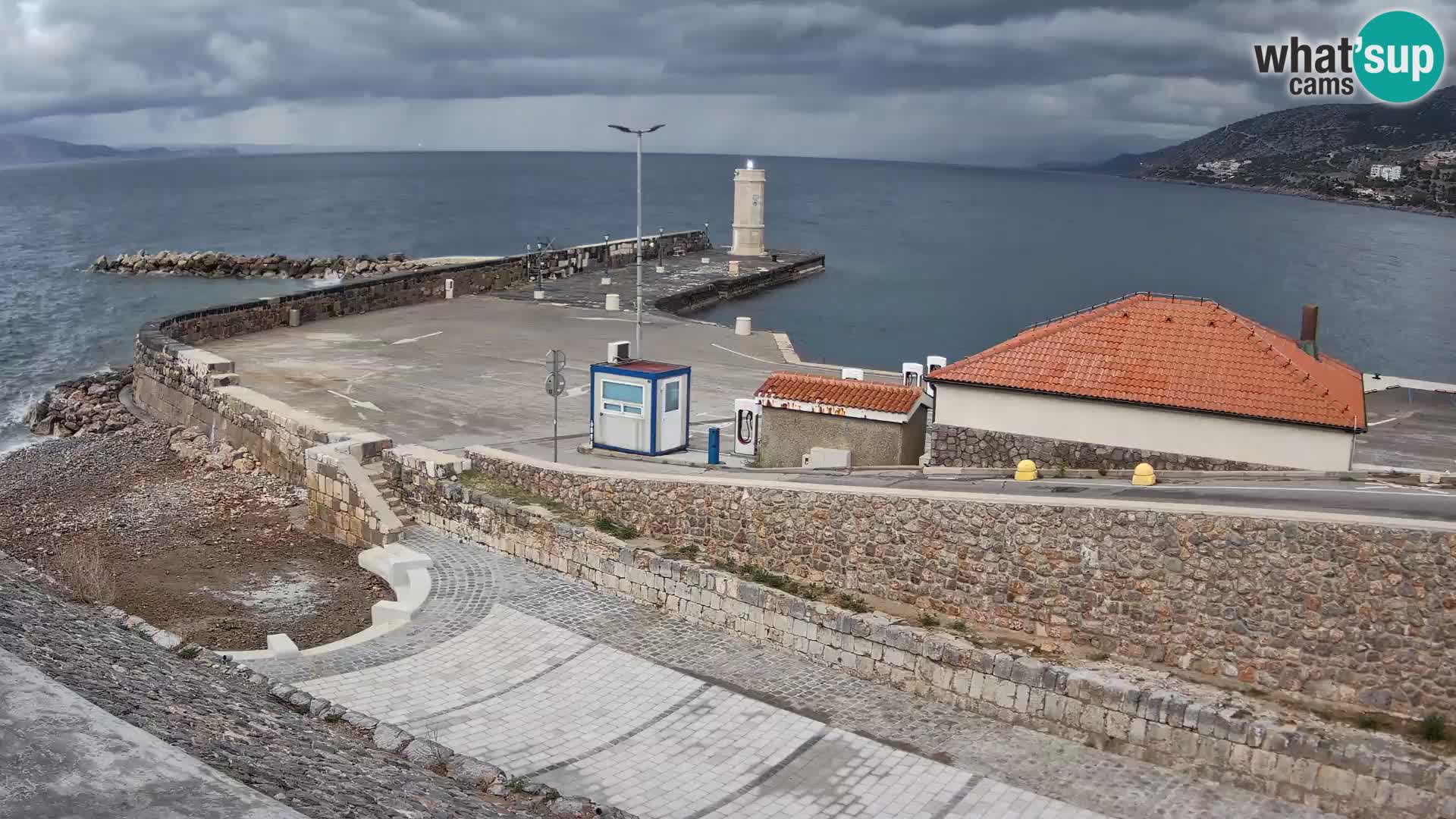 Senj Harbour Webcam – Breakwater & Lighthouse Live View