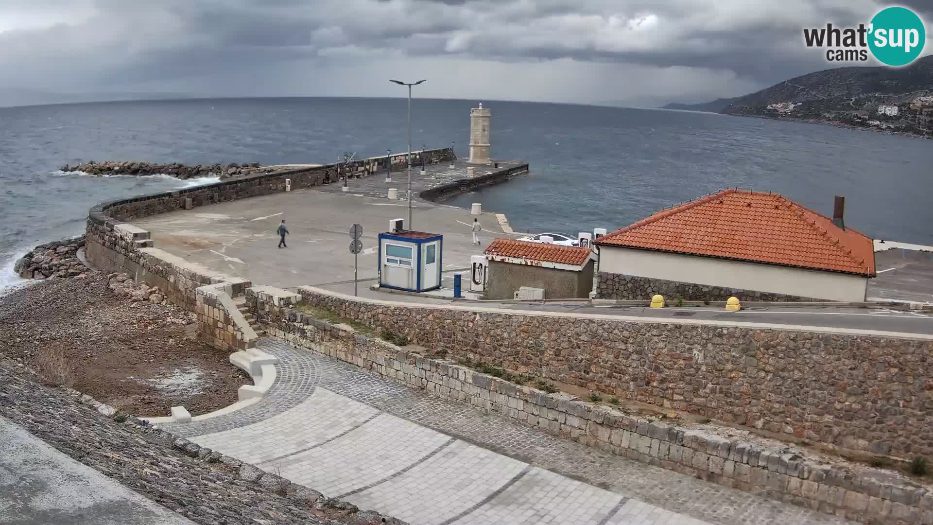 Webcam port de Senj – Vue sur la jetée et le phare