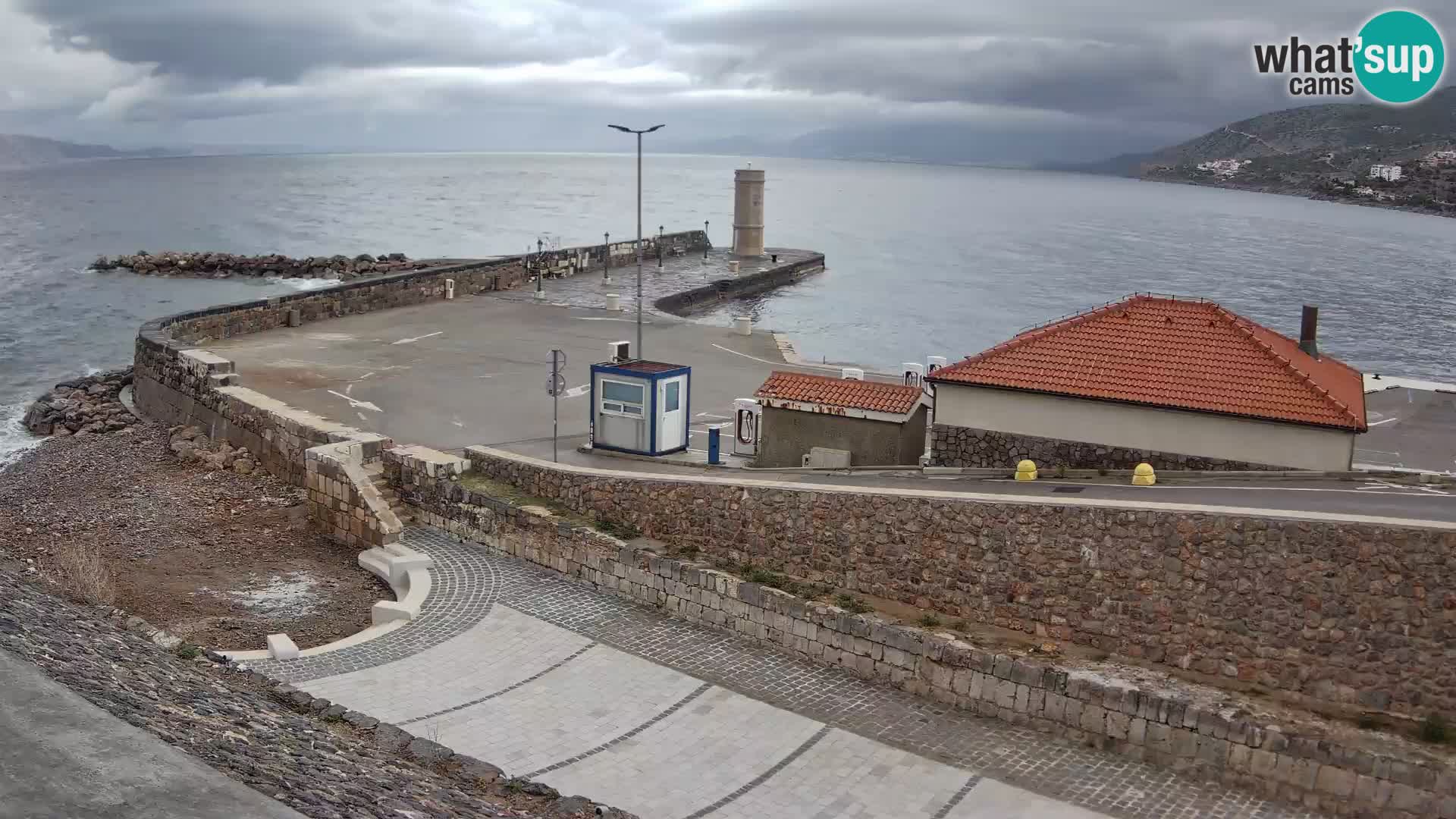 Webcam puerto de Senj – Rompeolas y faro en directo