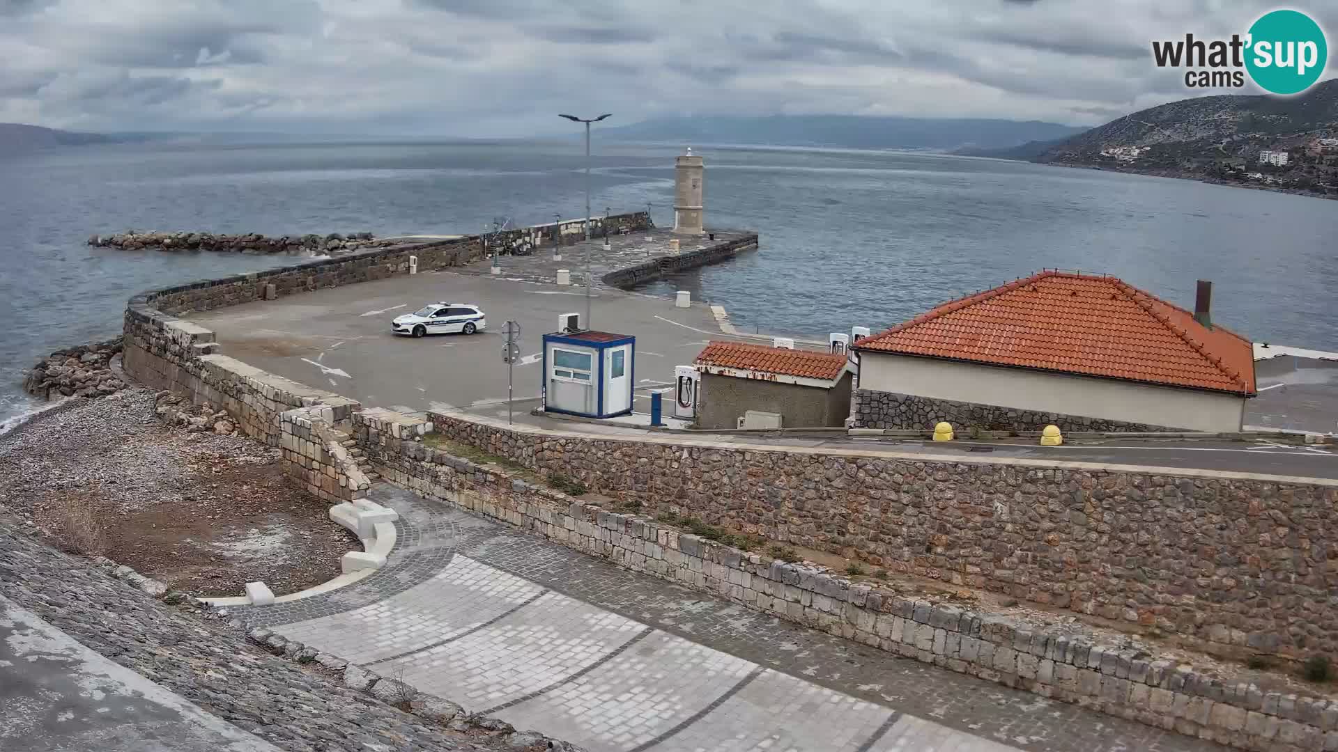 Senj Harbour Webcam – Breakwater & Lighthouse Live View